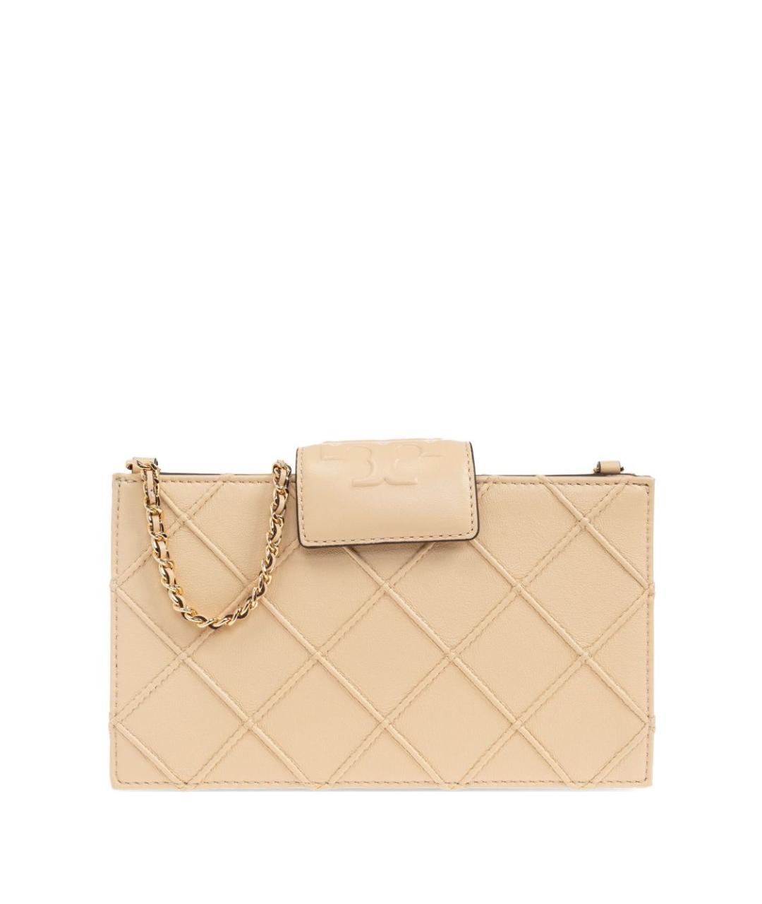 TORY BURCH Бежевый кожаный кошелек, фото 1