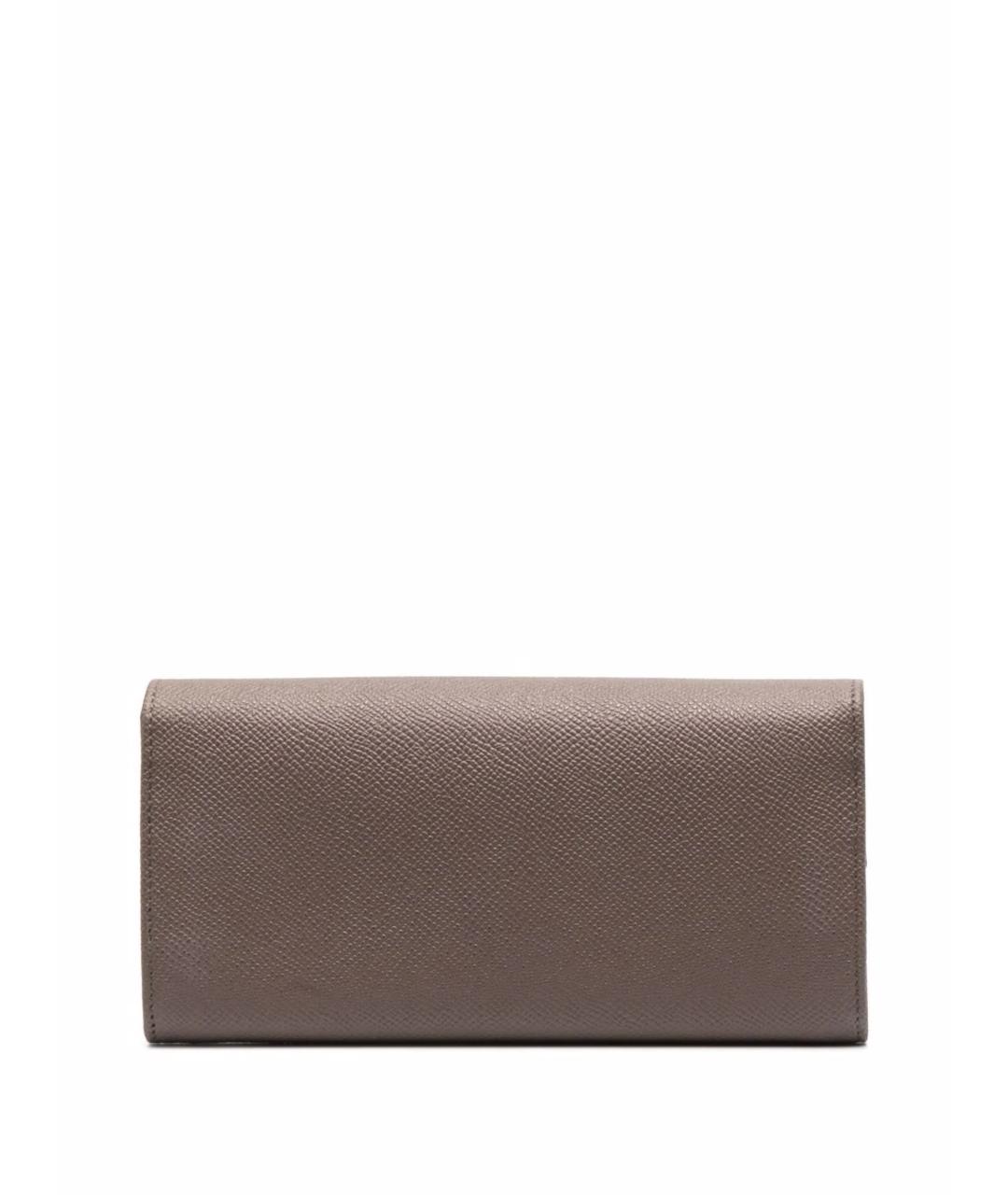FERRAGAMO Серый кожаный кошелек, фото 2