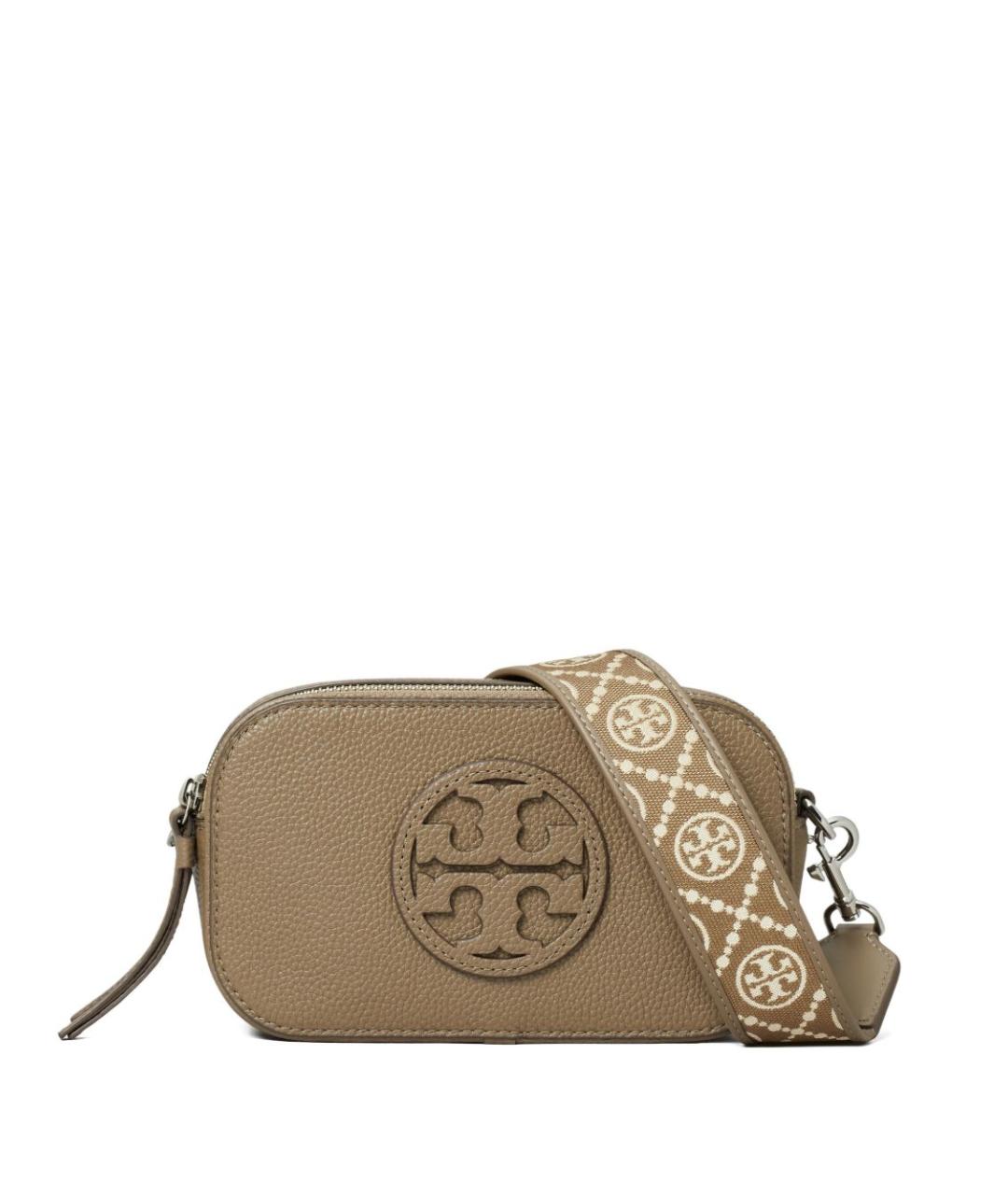 TORY BURCH Бежевая кожаная сумка через плечо, фото 1