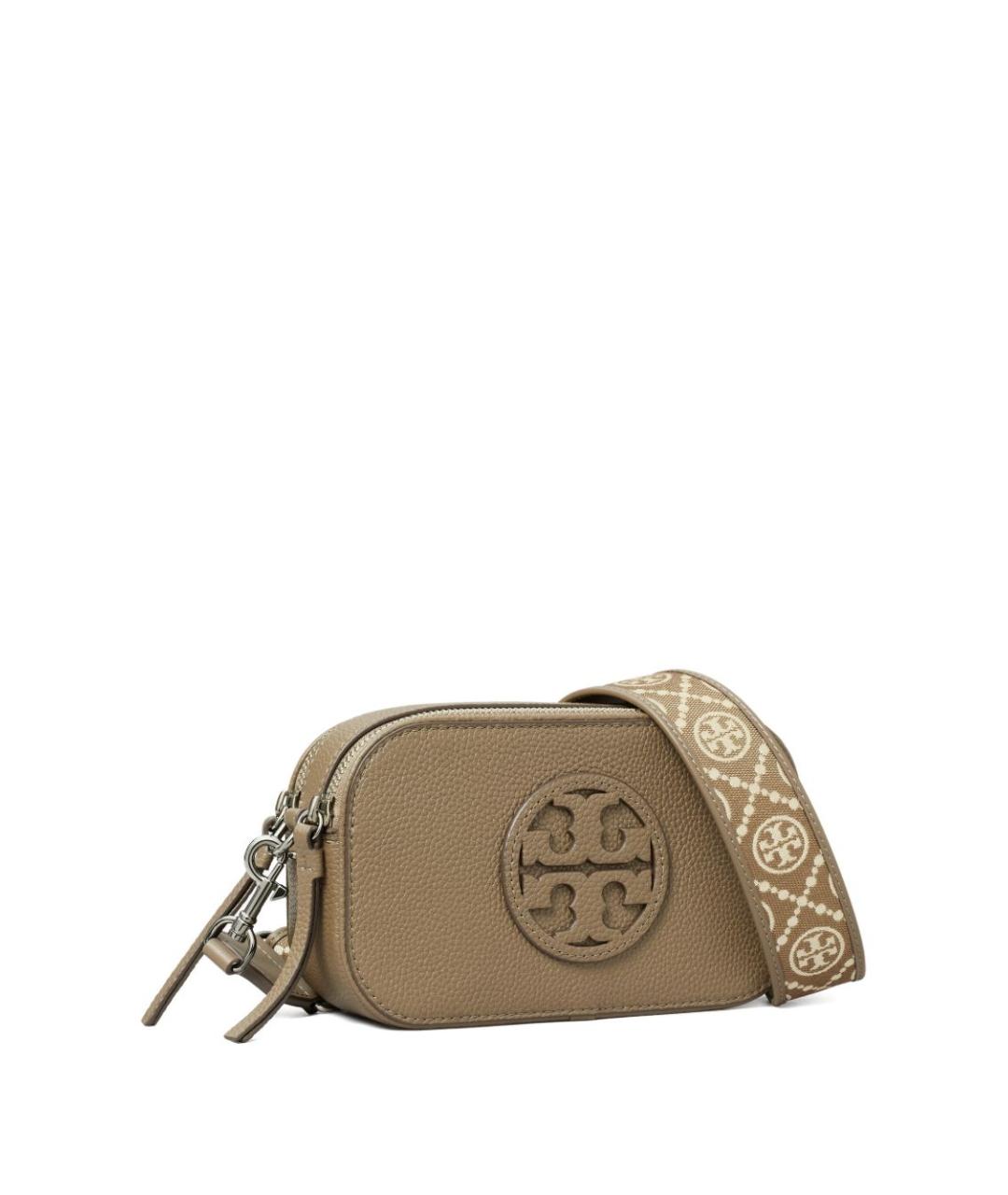 TORY BURCH Бежевая кожаная сумка через плечо, фото 2