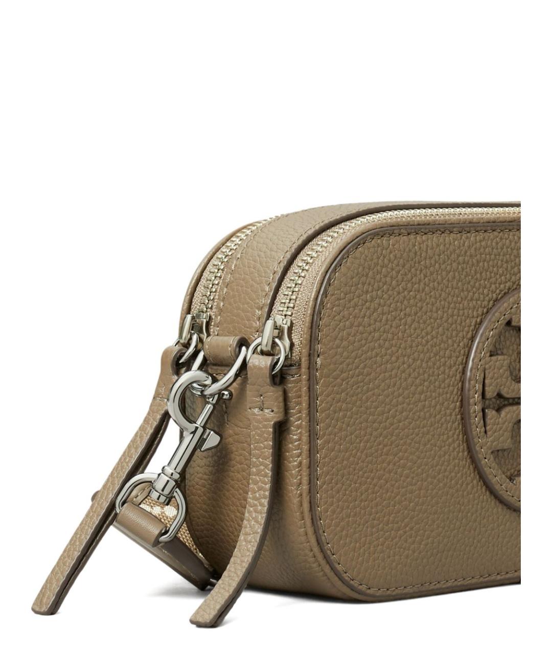 TORY BURCH Бежевая кожаная сумка через плечо, фото 5