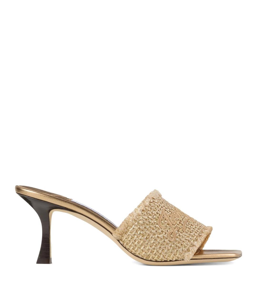 JIMMY CHOO Бежевые мюли, фото 1