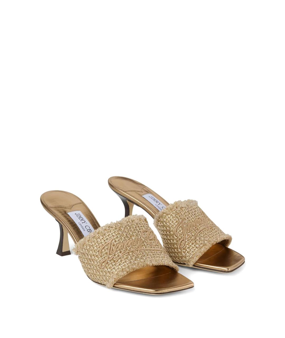 JIMMY CHOO Бежевые мюли, фото 2