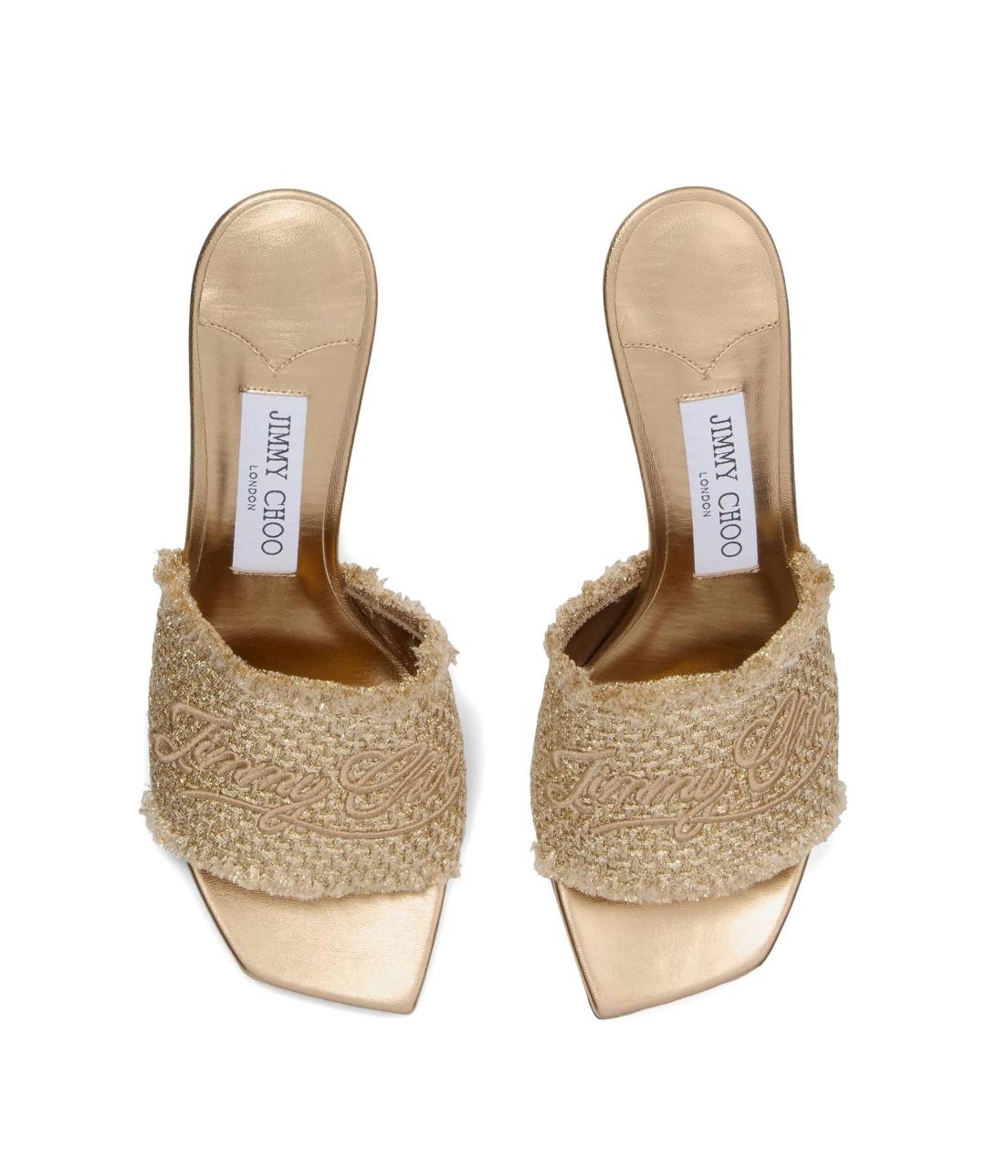 JIMMY CHOO Бежевые мюли, фото 4