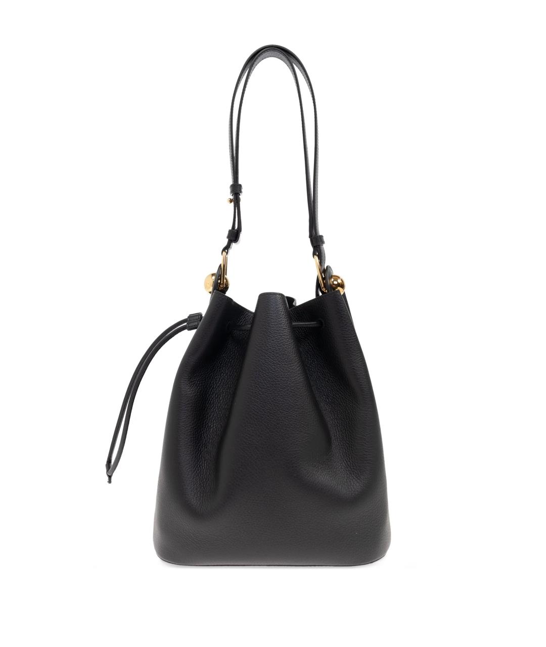 FURLA Черная кожаная сумка тоут, фото 2