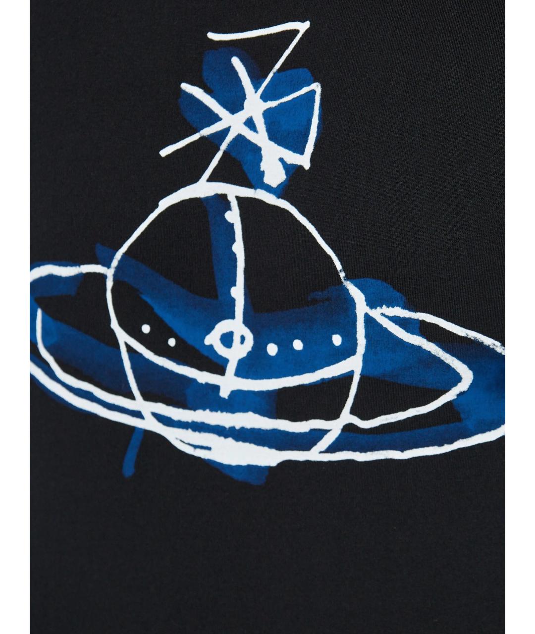 VIVIENNE WESTWOOD Черная хлопковая футболка, фото 2
