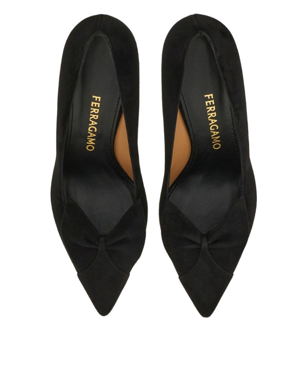 FERRAGAMO Черные кожаные туфли, фото 4