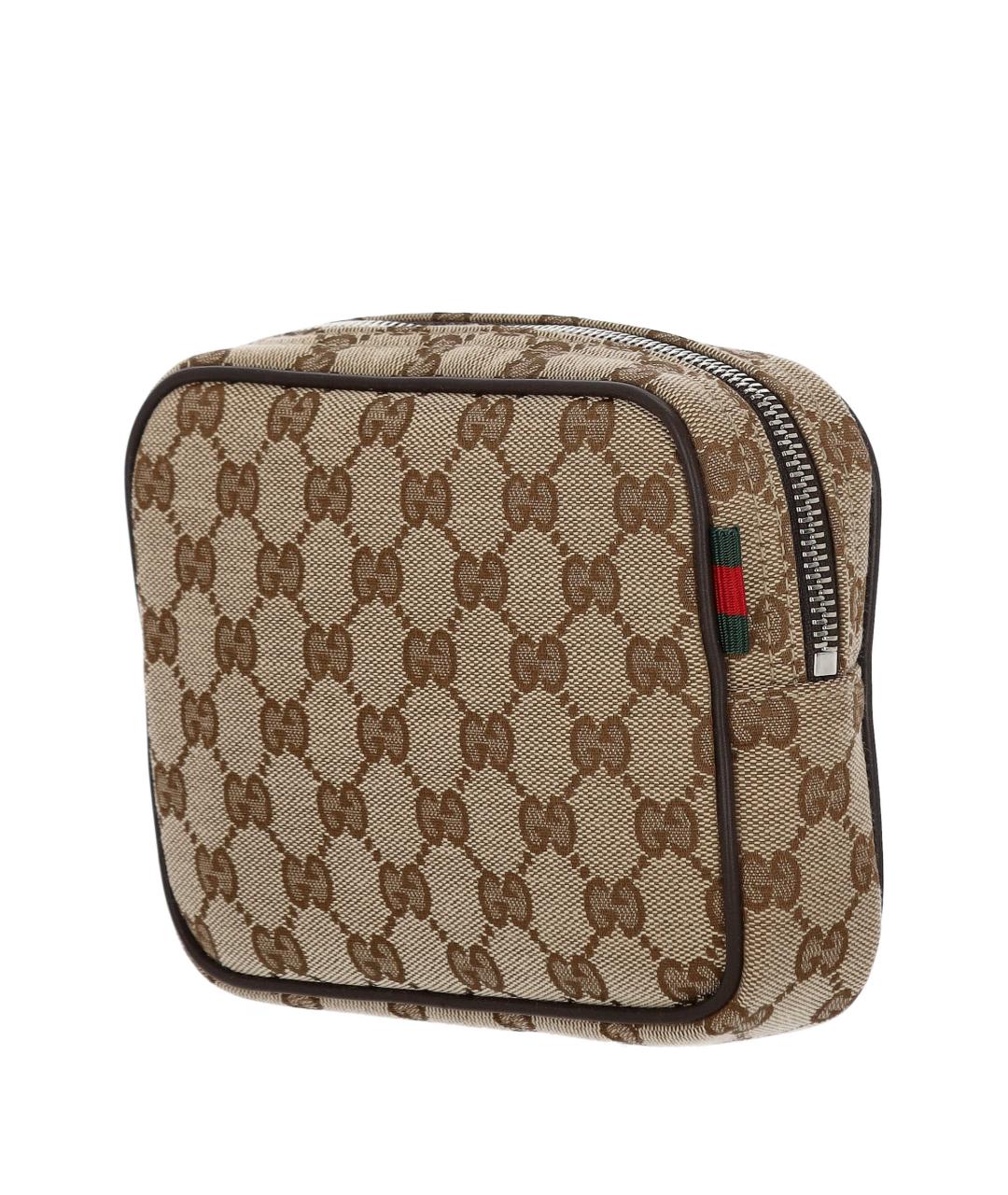 GUCCI Бежевая тканевая сумка на плечо, фото 2