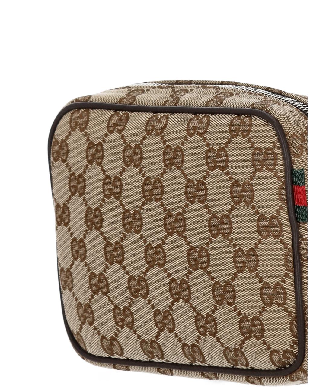 GUCCI Бежевая тканевая сумка на плечо, фото 4