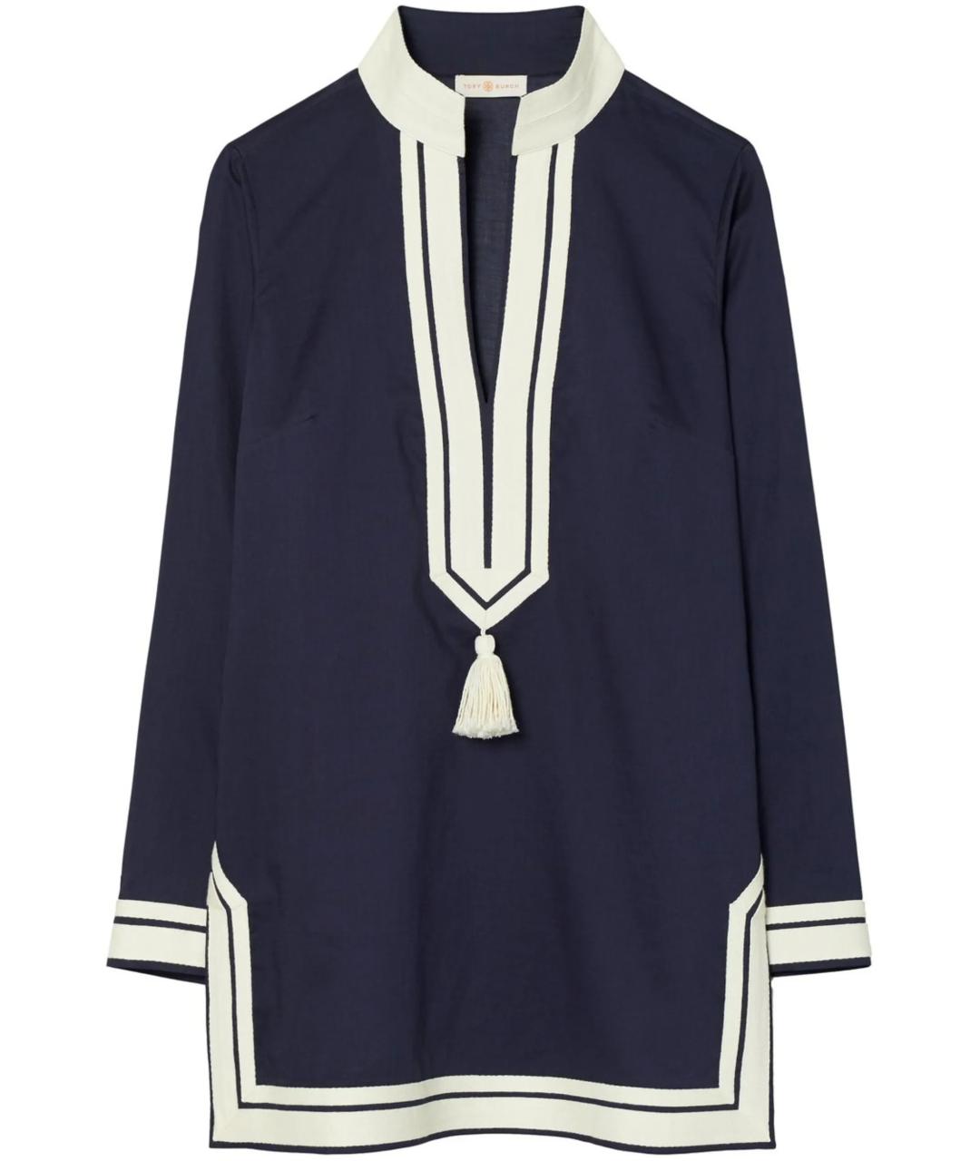TORY BURCH Синяя хлопковая блузы, фото 1