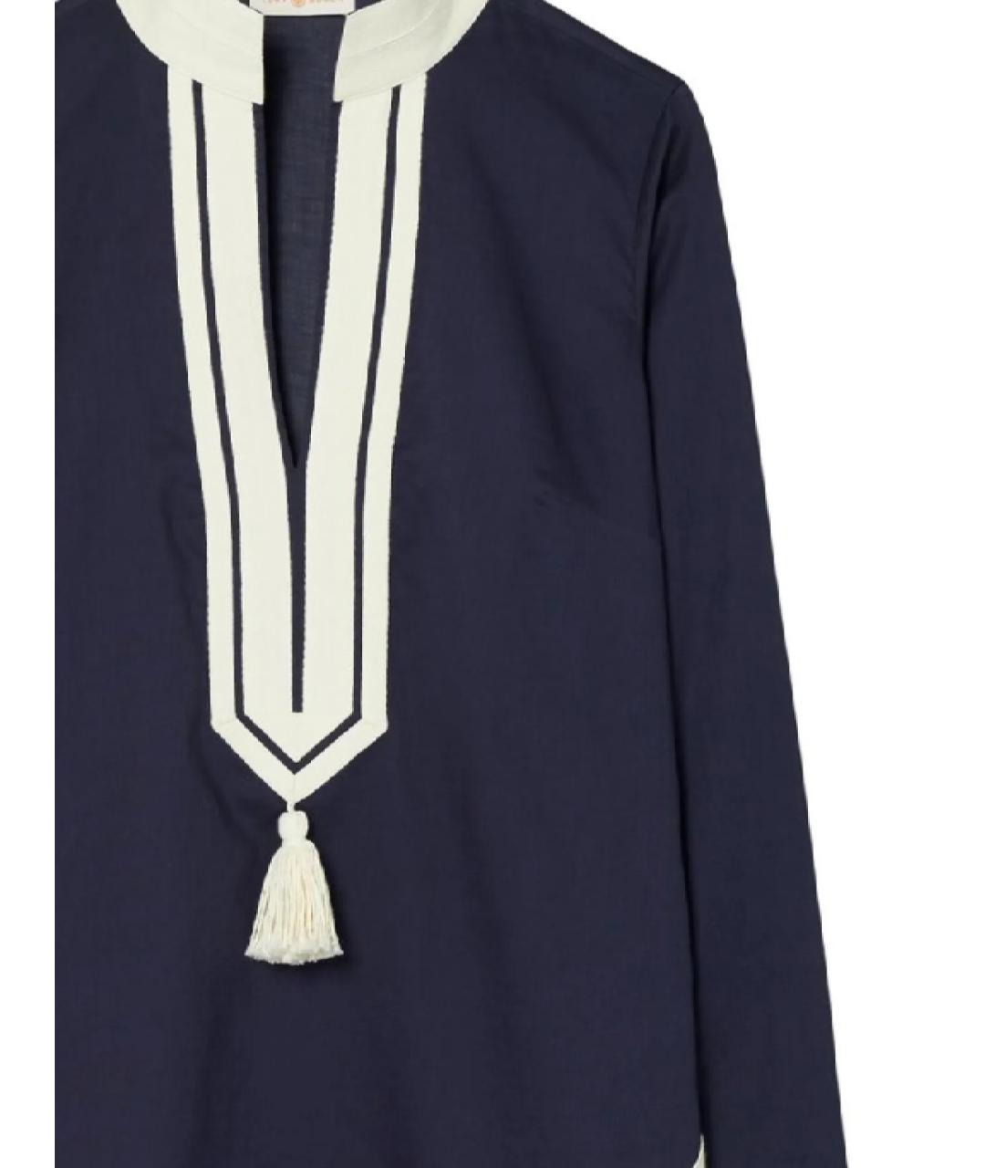 TORY BURCH Синяя хлопковая блузы, фото 2