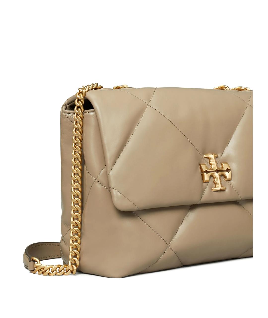 TORY BURCH Бежевая кожаная сумка через плечо, фото 3