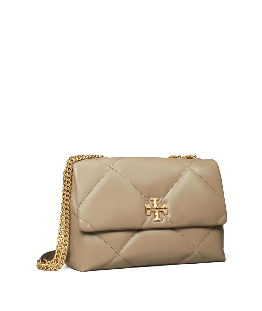 TORY BURCH Бежевая кожаная сумка через плечо, фото 2