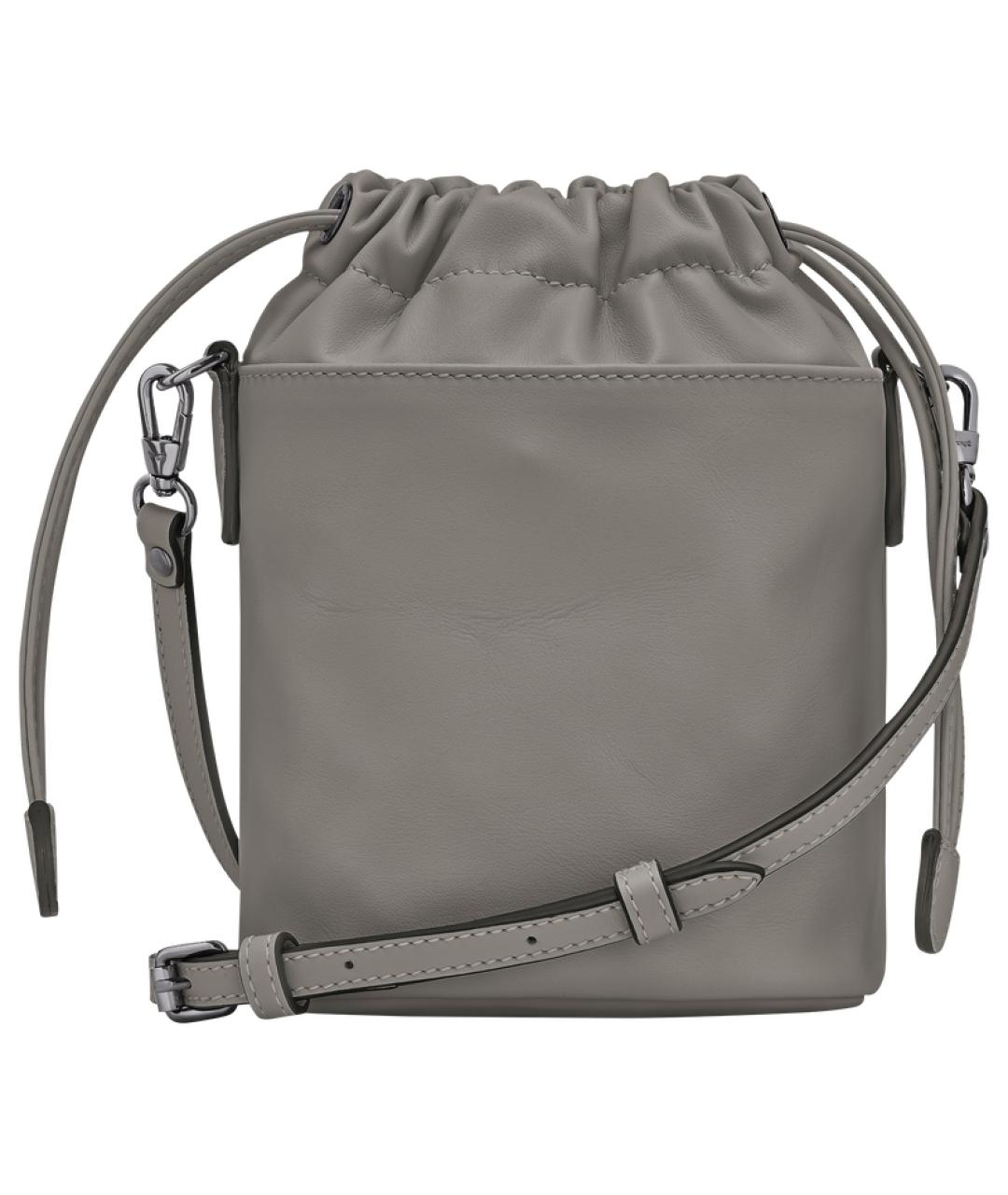 LONGCHAMP Серая кожаная сумка тоут, фото 3