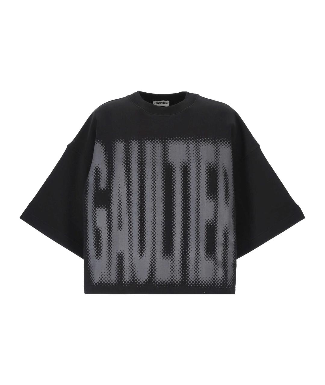 JEAN PAUL GAULTIER Черная хлопковая футболка, фото 1