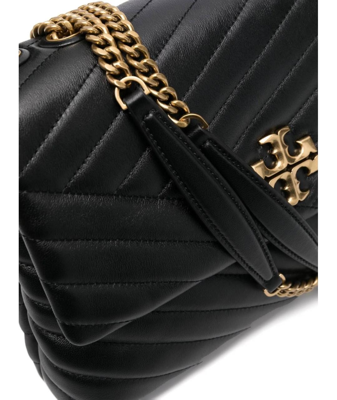 TORY BURCH Черная кожаная сумка через плечо, фото 3
