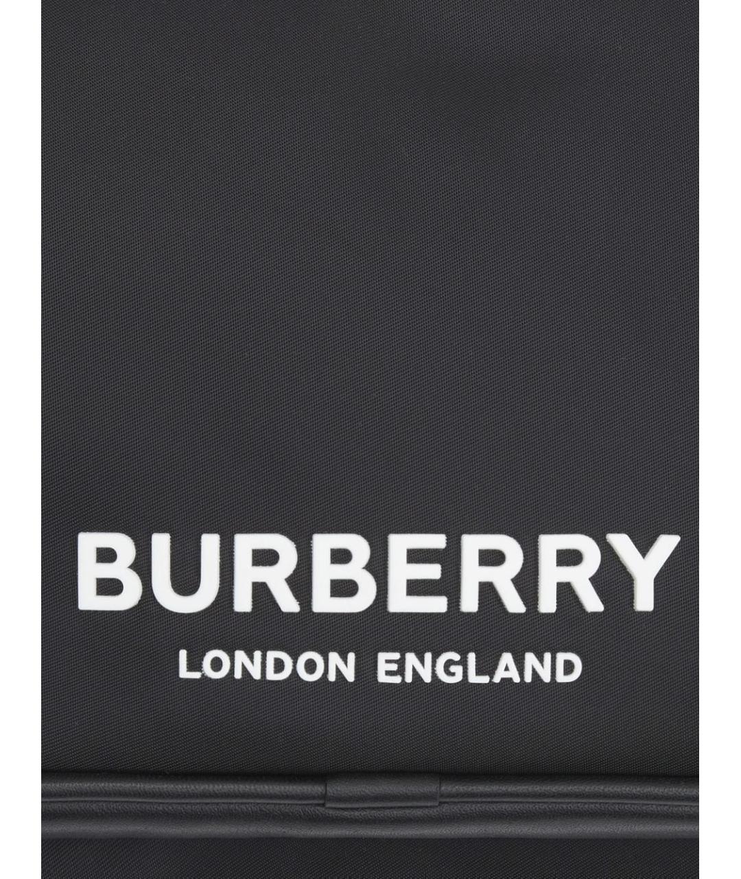 BURBERRY Черная синтетическая сумка на плечо, фото 5
