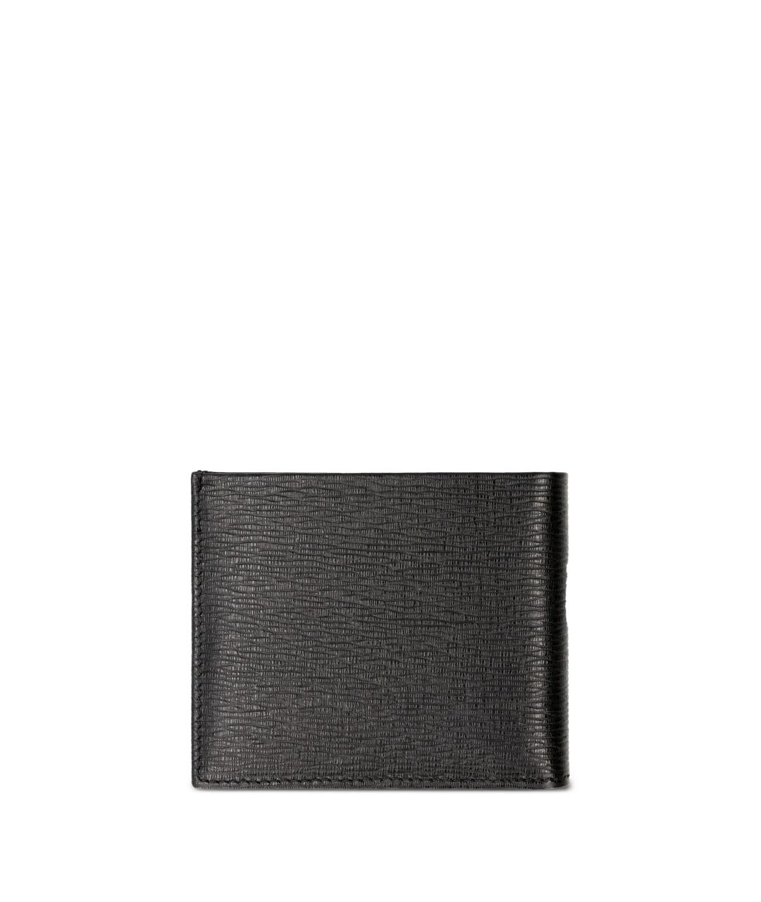 FERRAGAMO Черный кожаный кошелек, фото 2