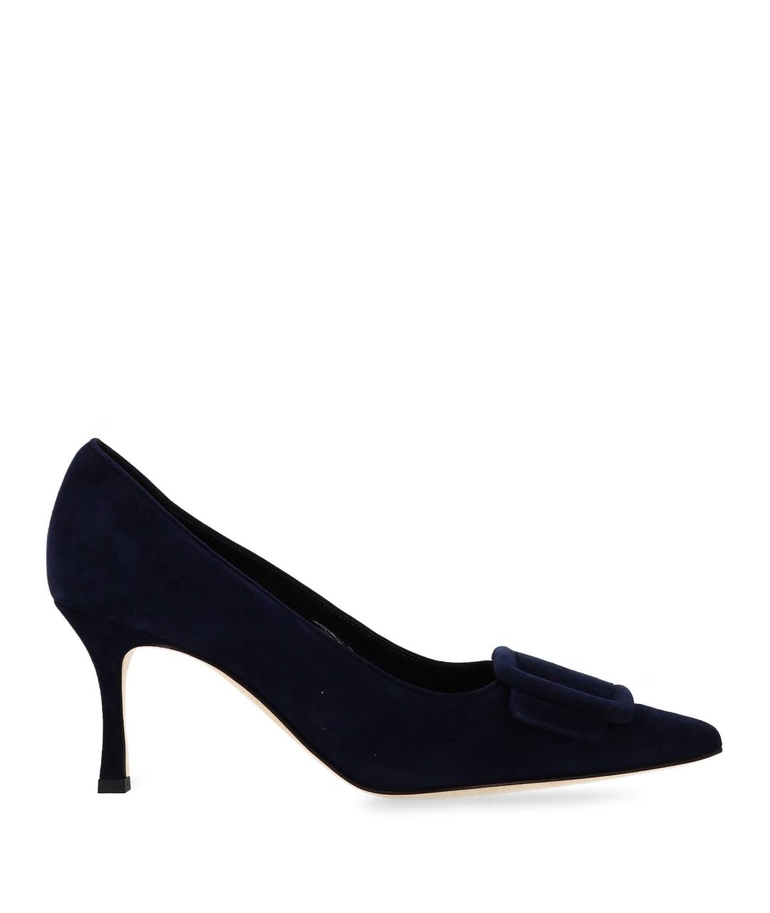 MANOLO BLAHNIK Синие замшевые туфли, фото 1