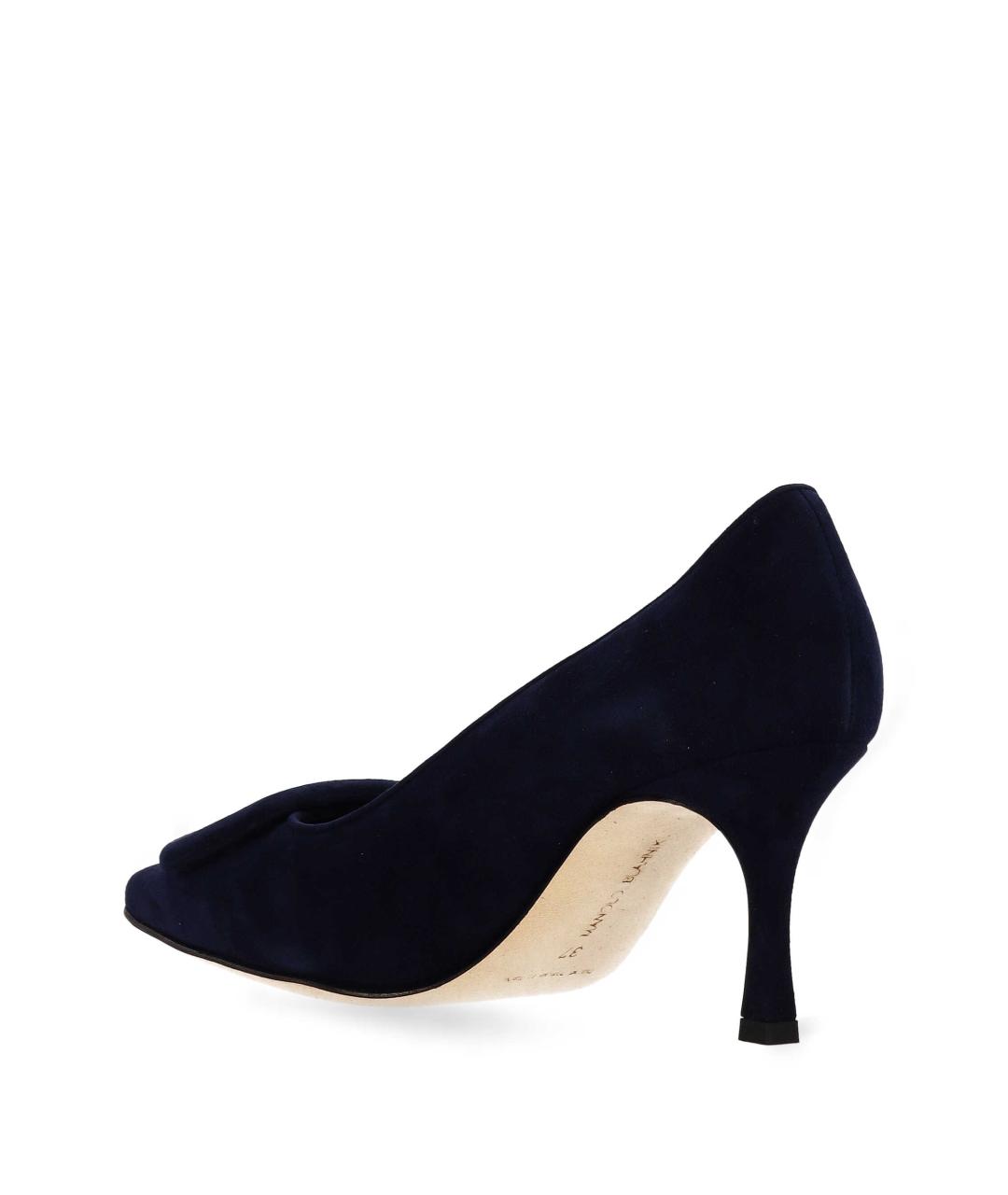 MANOLO BLAHNIK Синие замшевые туфли, фото 3