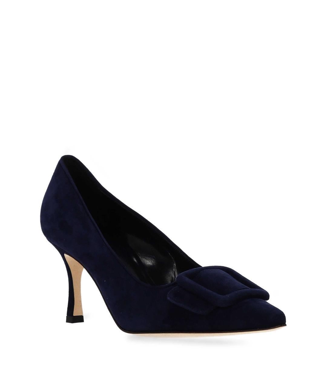 MANOLO BLAHNIK Синие замшевые туфли, фото 2