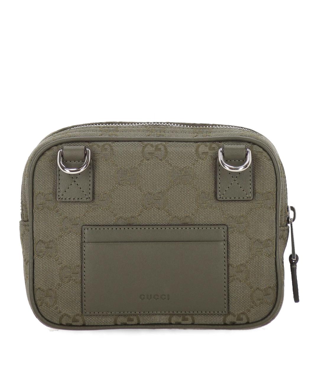GUCCI Зеленая тканевая сумка на плечо, фото 3