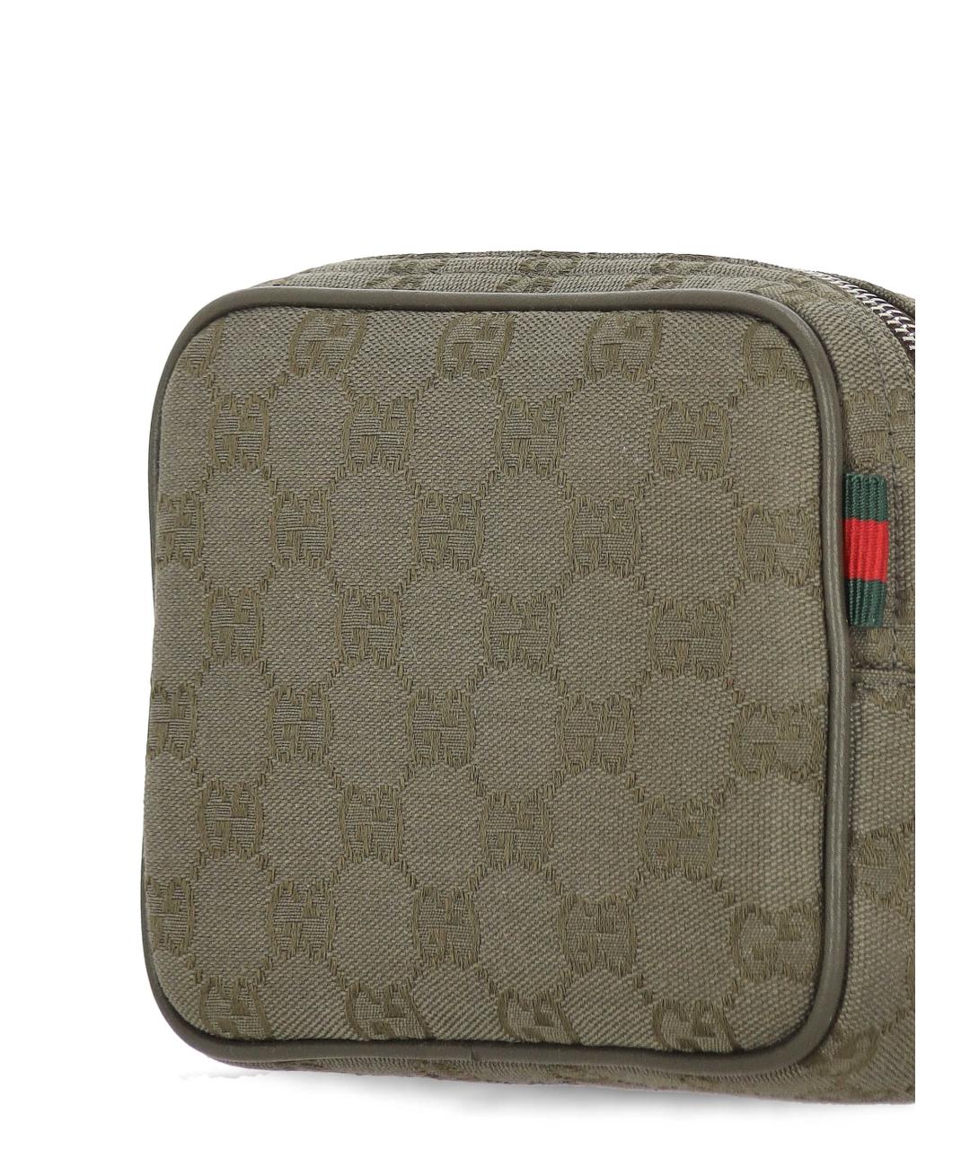 GUCCI Зеленая тканевая сумка на плечо, фото 4