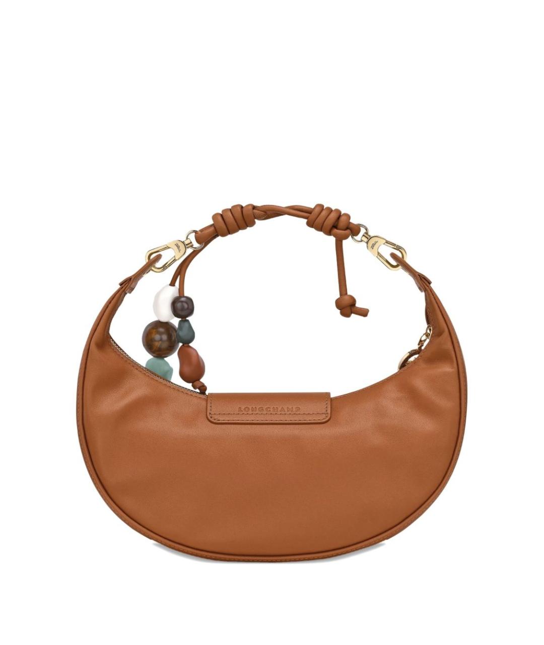 LONGCHAMP Коричневая кожаная сумка через плечо, фото 3