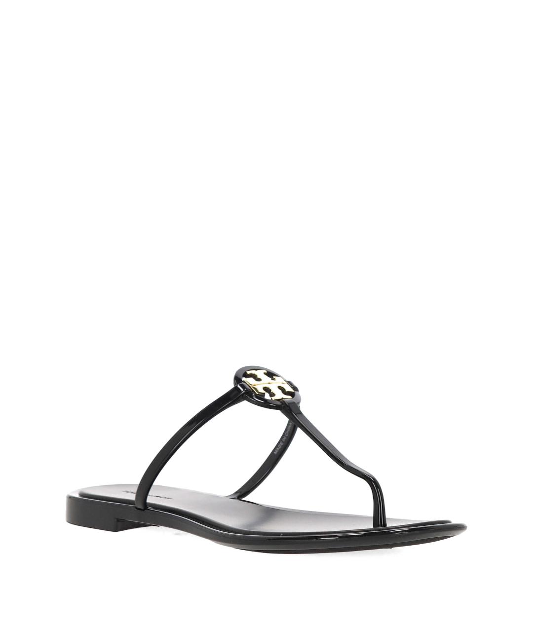 TORY BURCH Черные резиновые шлепанцы, фото 2