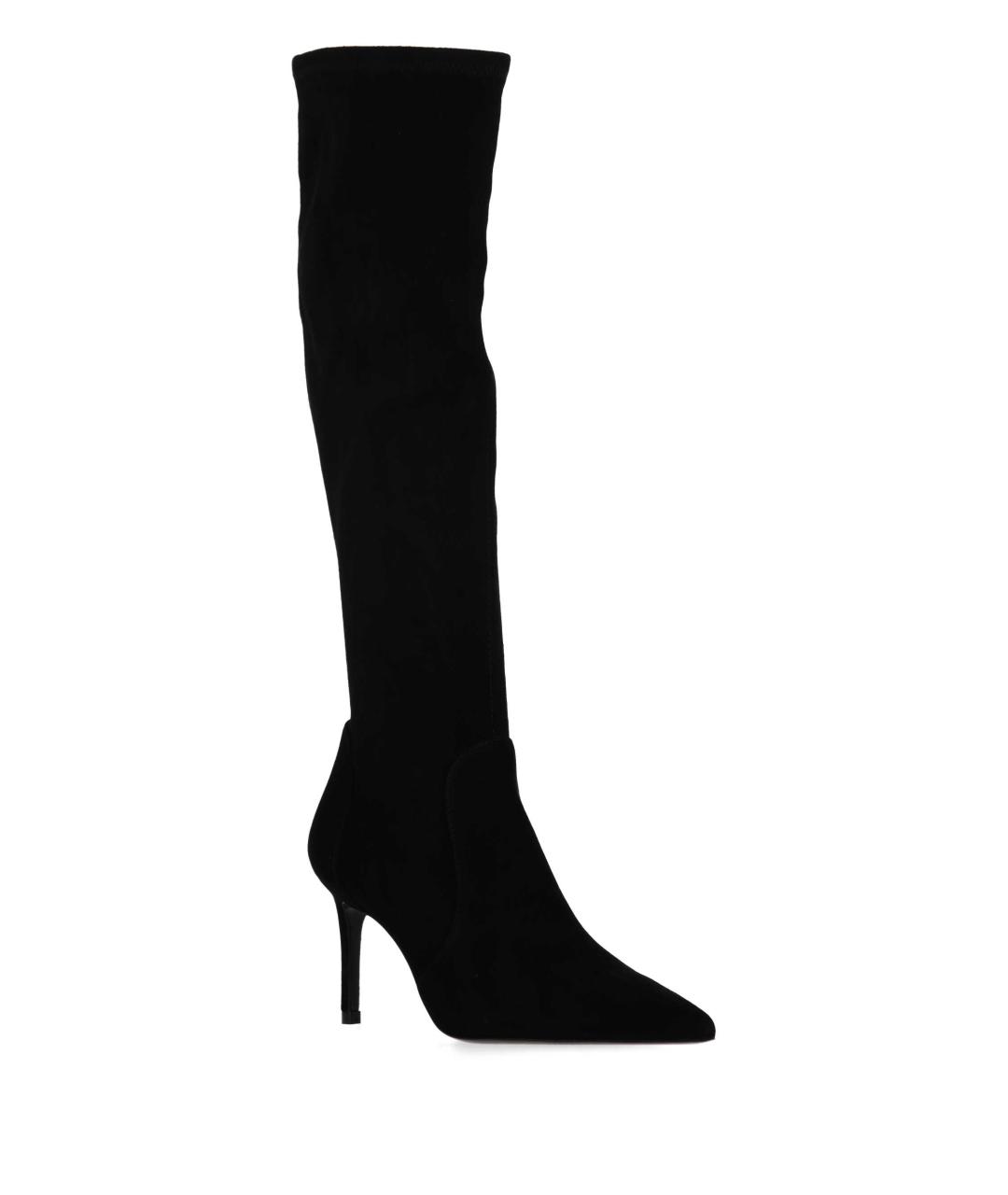 STUART WEITZMAN Черные замшевые сапоги, фото 2