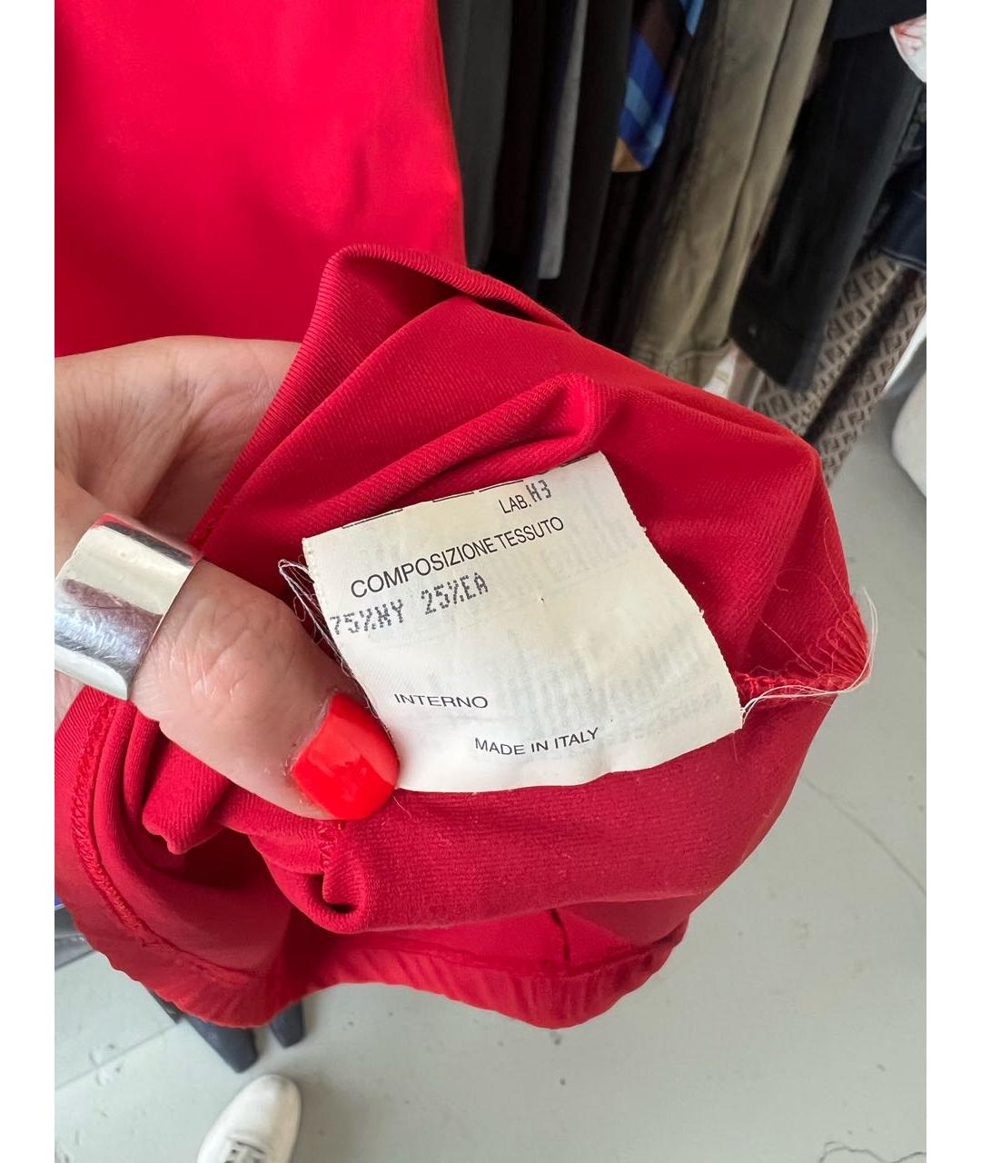 FENDI Красное полиэстеровое повседневное платье, фото 6