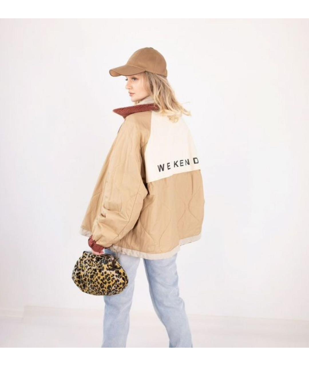 WEEKEND MAX MARA Бордовая полиэстеровая куртка, фото 8