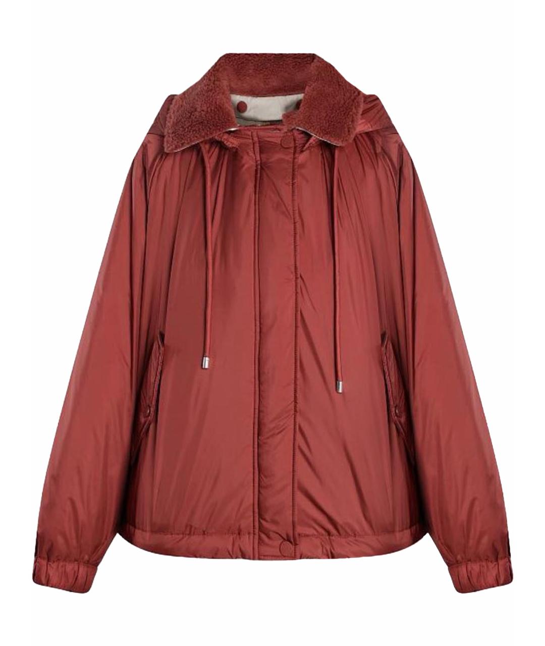 WEEKEND MAX MARA Бордовая полиэстеровая куртка, фото 1