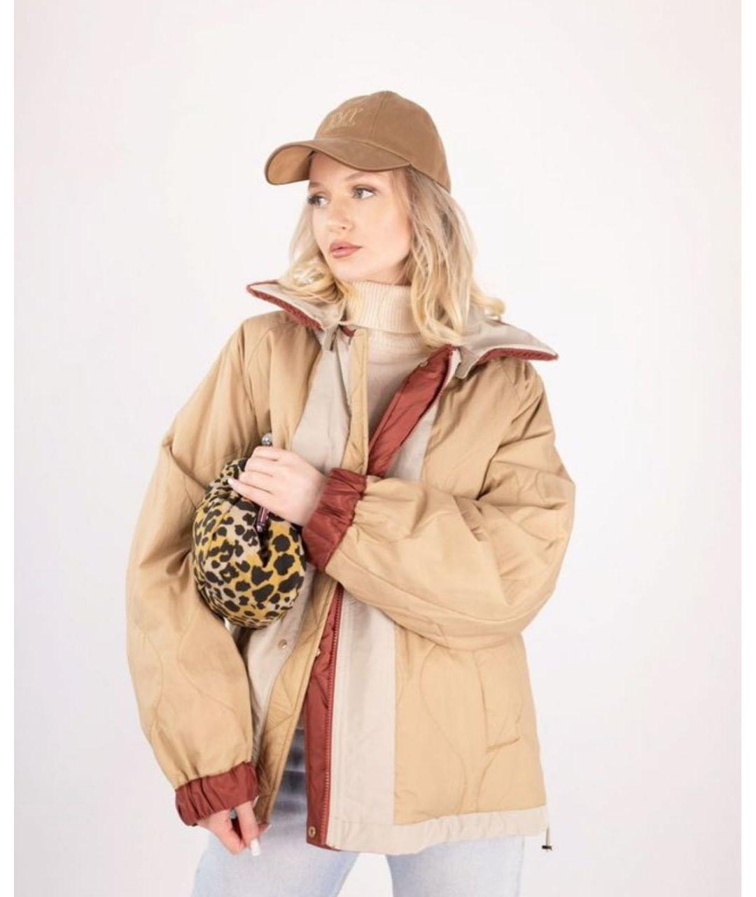 WEEKEND MAX MARA Бордовая полиэстеровая куртка, фото 7