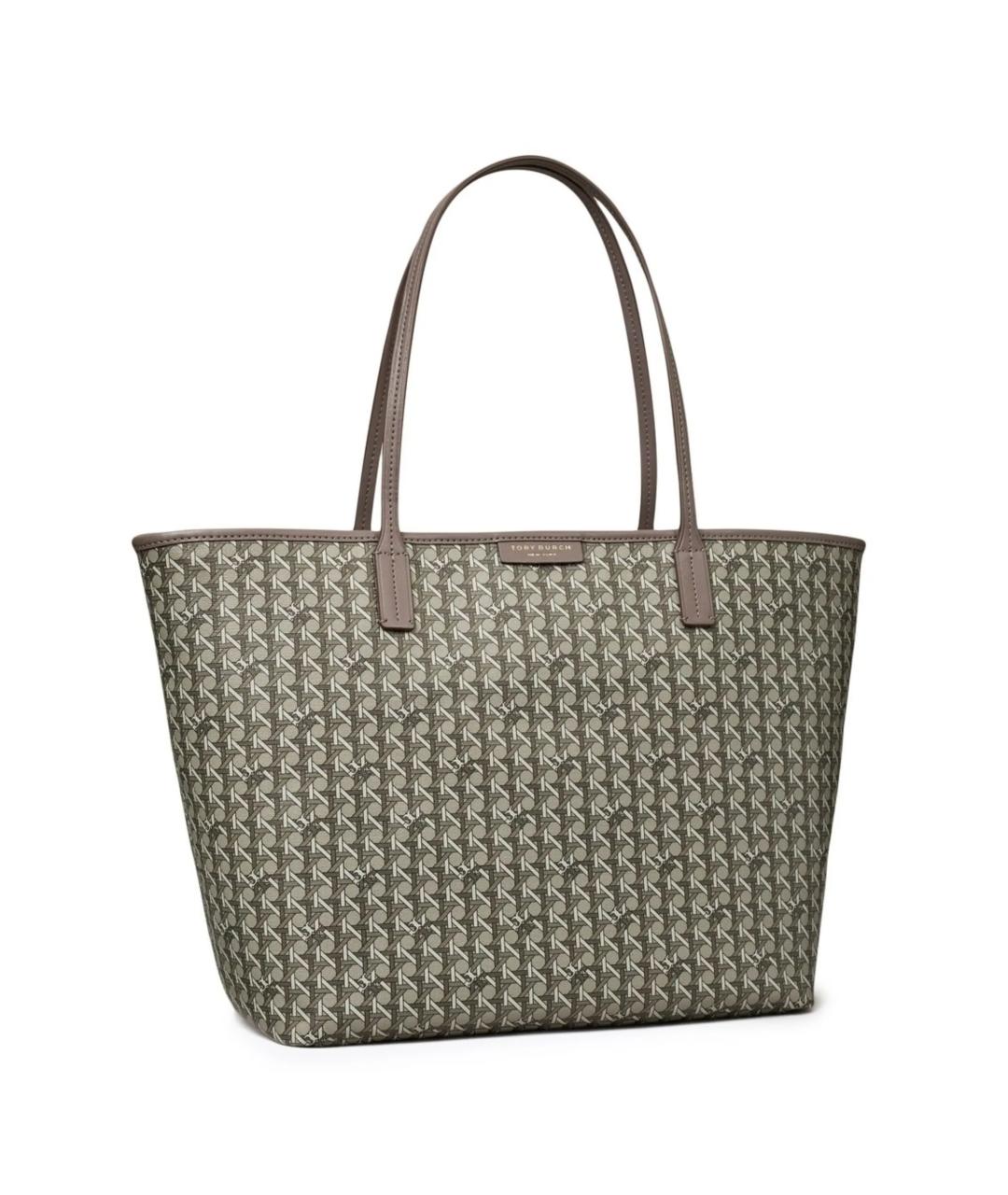 TORY BURCH Хаки сумка тоут, фото 2