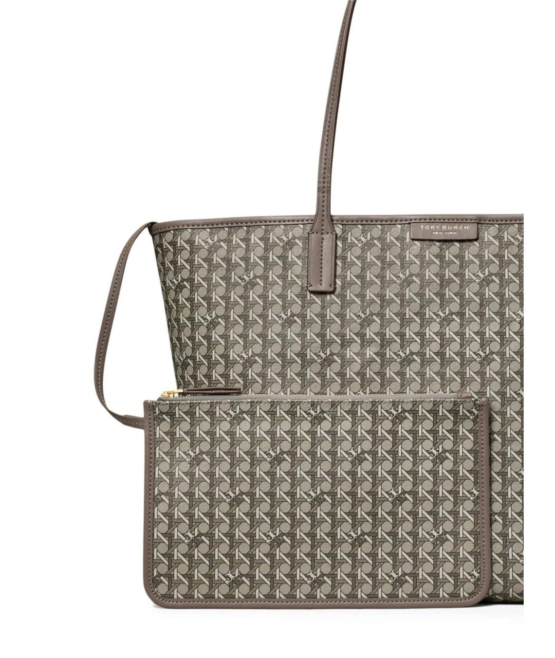 TORY BURCH Хаки сумка тоут, фото 4