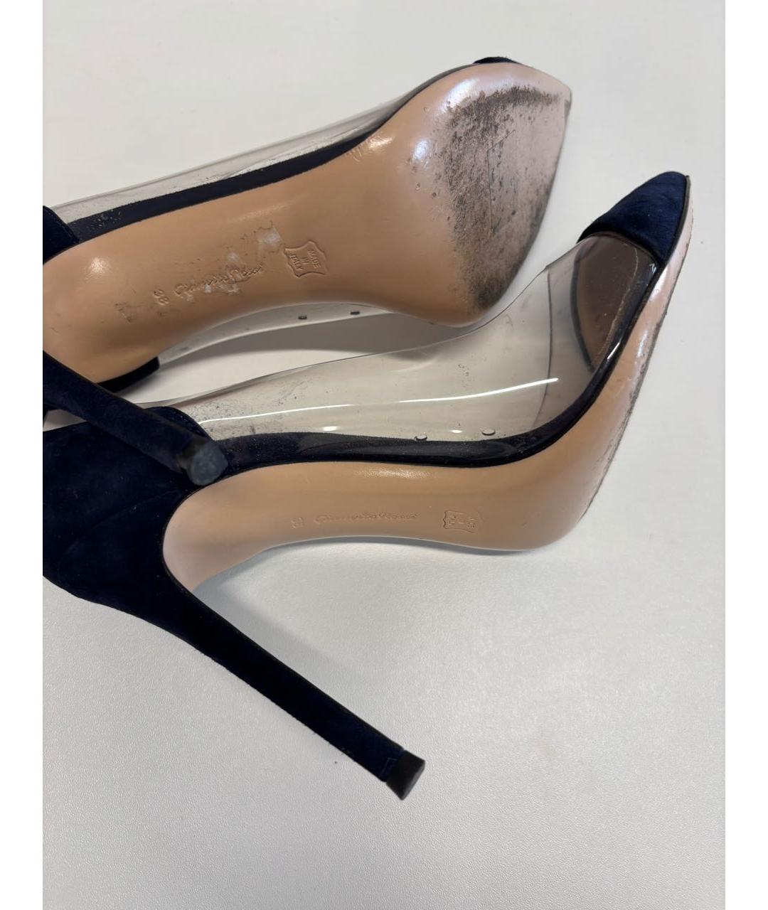 GIANVITO ROSSI Темно-синие резиновые туфли, фото 7