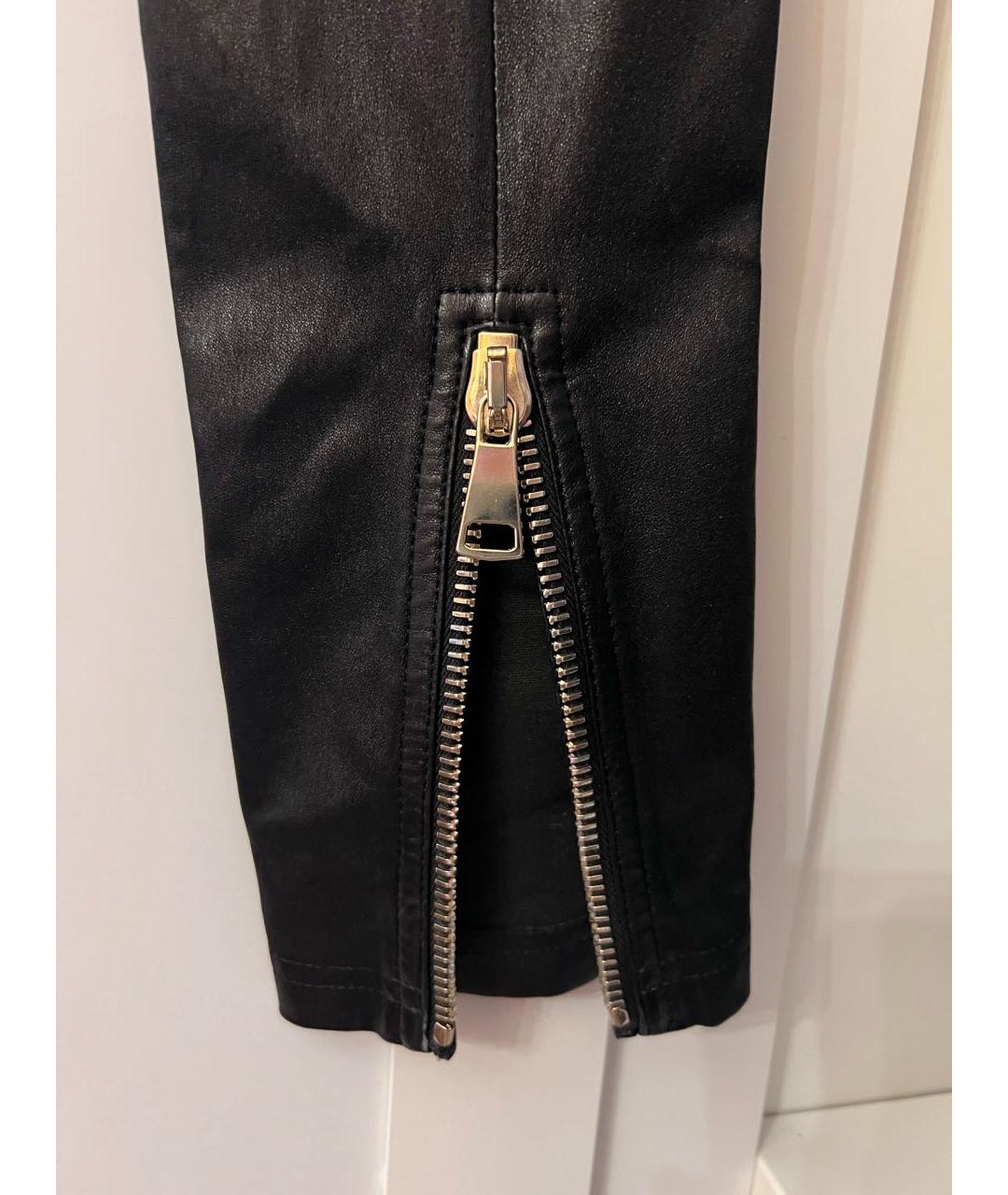 GIVENCHY Черные кожаные брюки узкие, фото 3