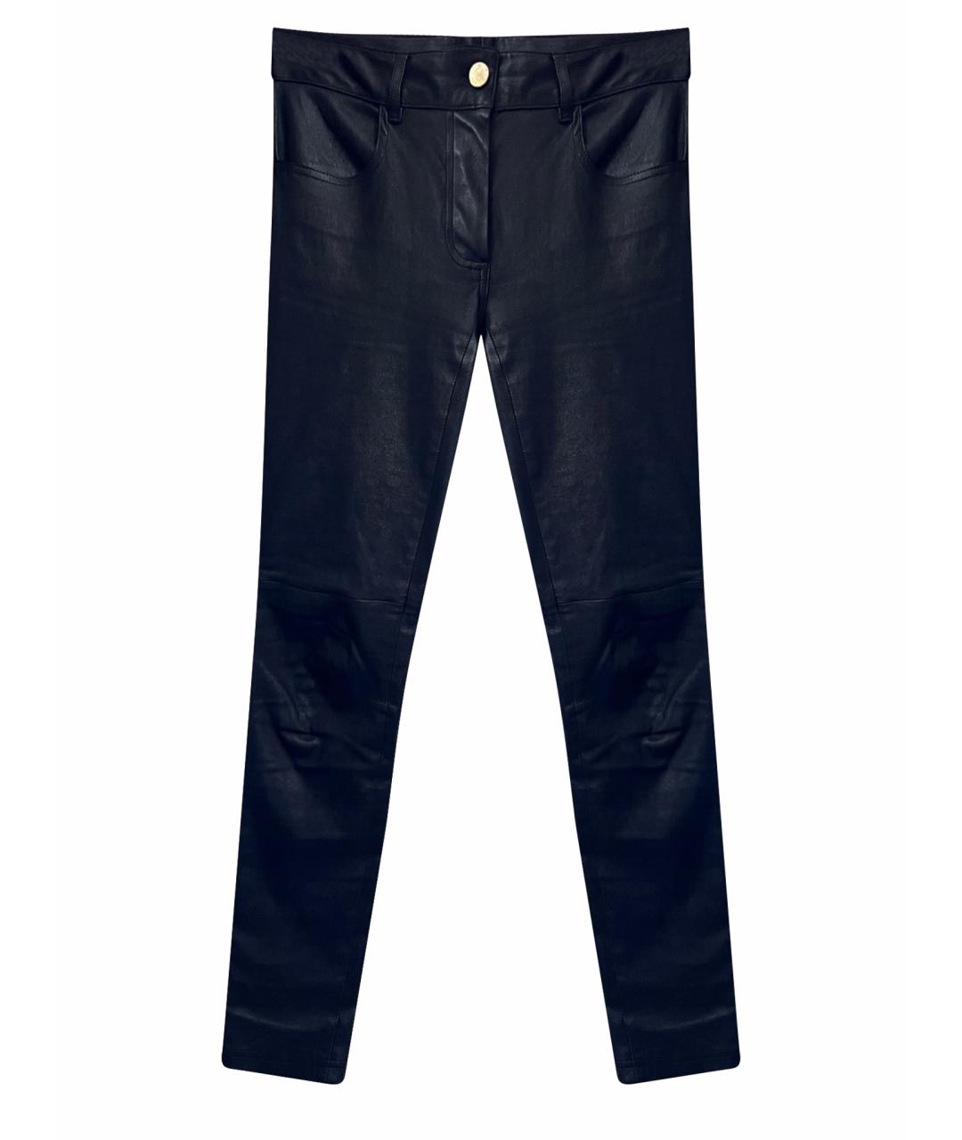 GIVENCHY Черные кожаные брюки узкие, фото 1