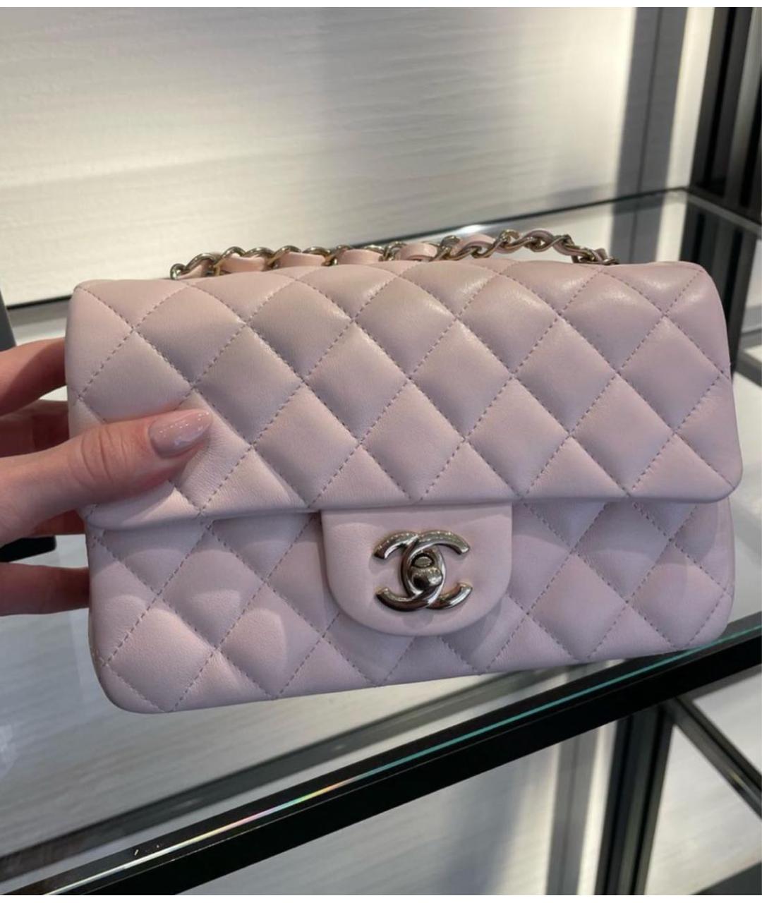 CHANEL Розовая кожаная сумка через плечо, фото 3