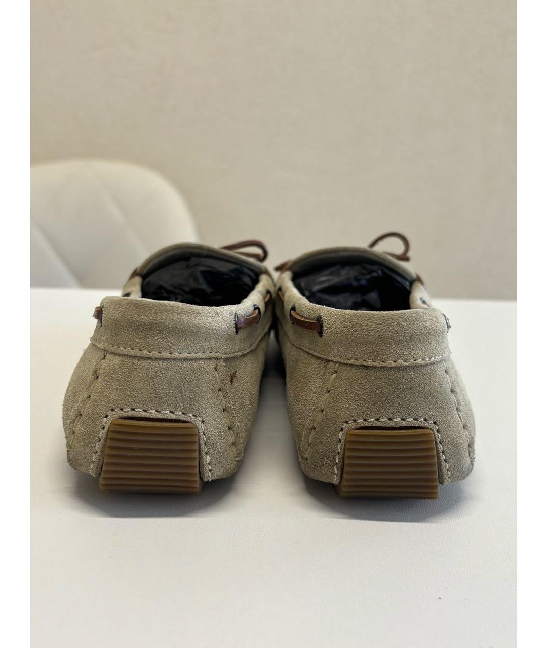 BOTTEGA VENETA Бежевые бархатные лоферы, фото 5