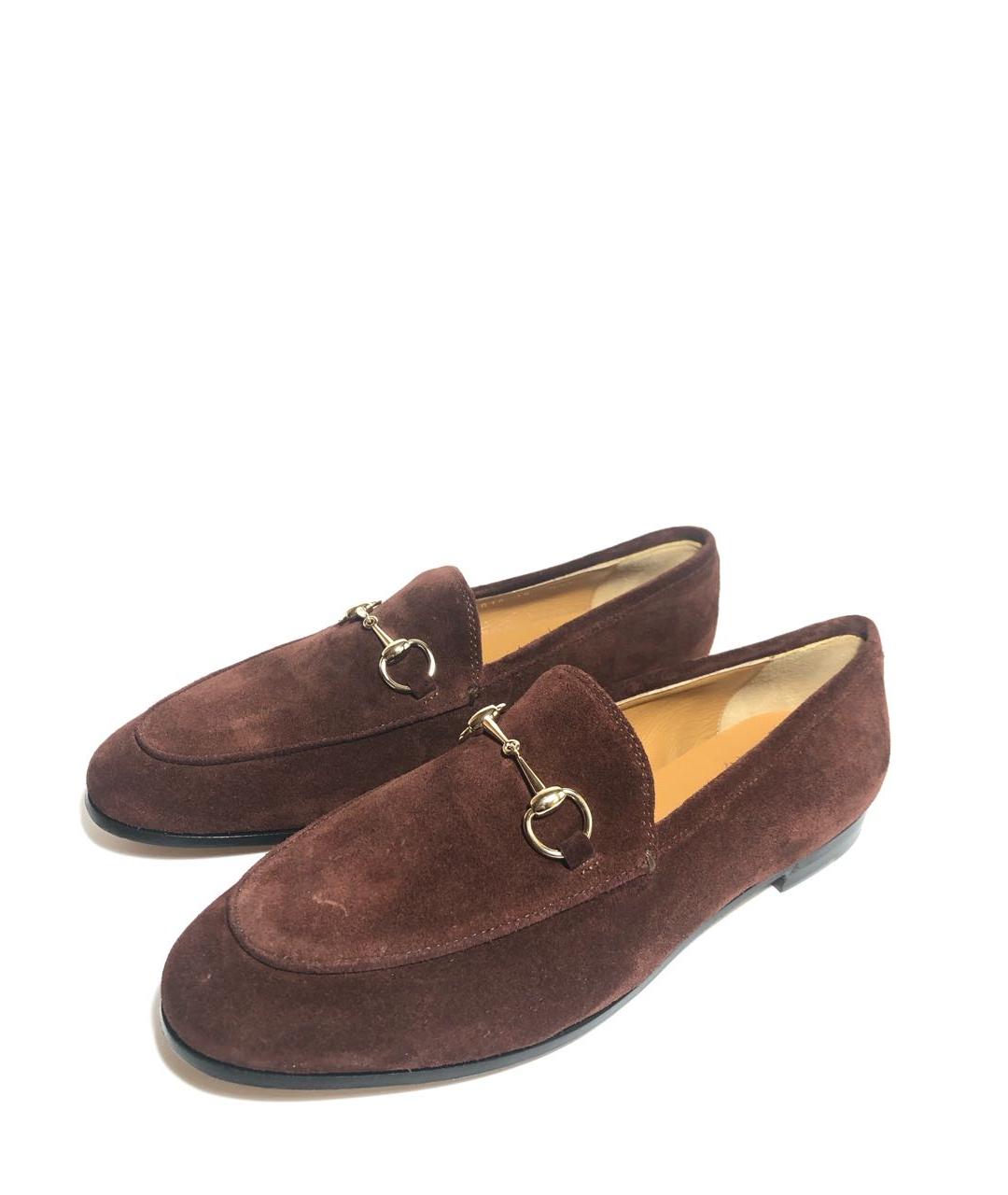 GUCCI Бордовые замшевые лоферы, фото 4