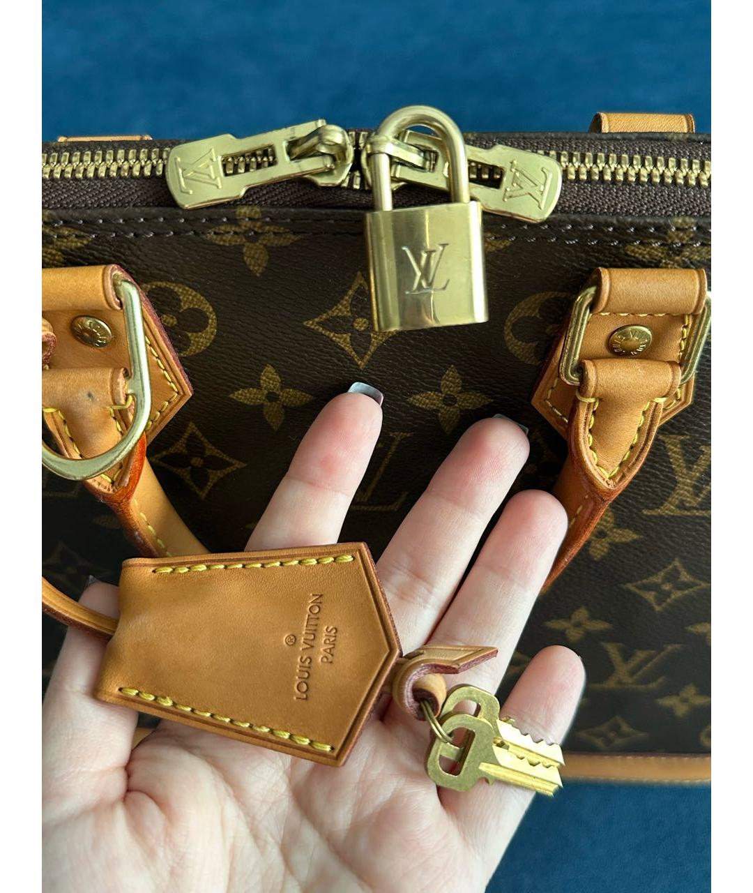 LOUIS VUITTON Коричневая сумка с короткими ручками, фото 4