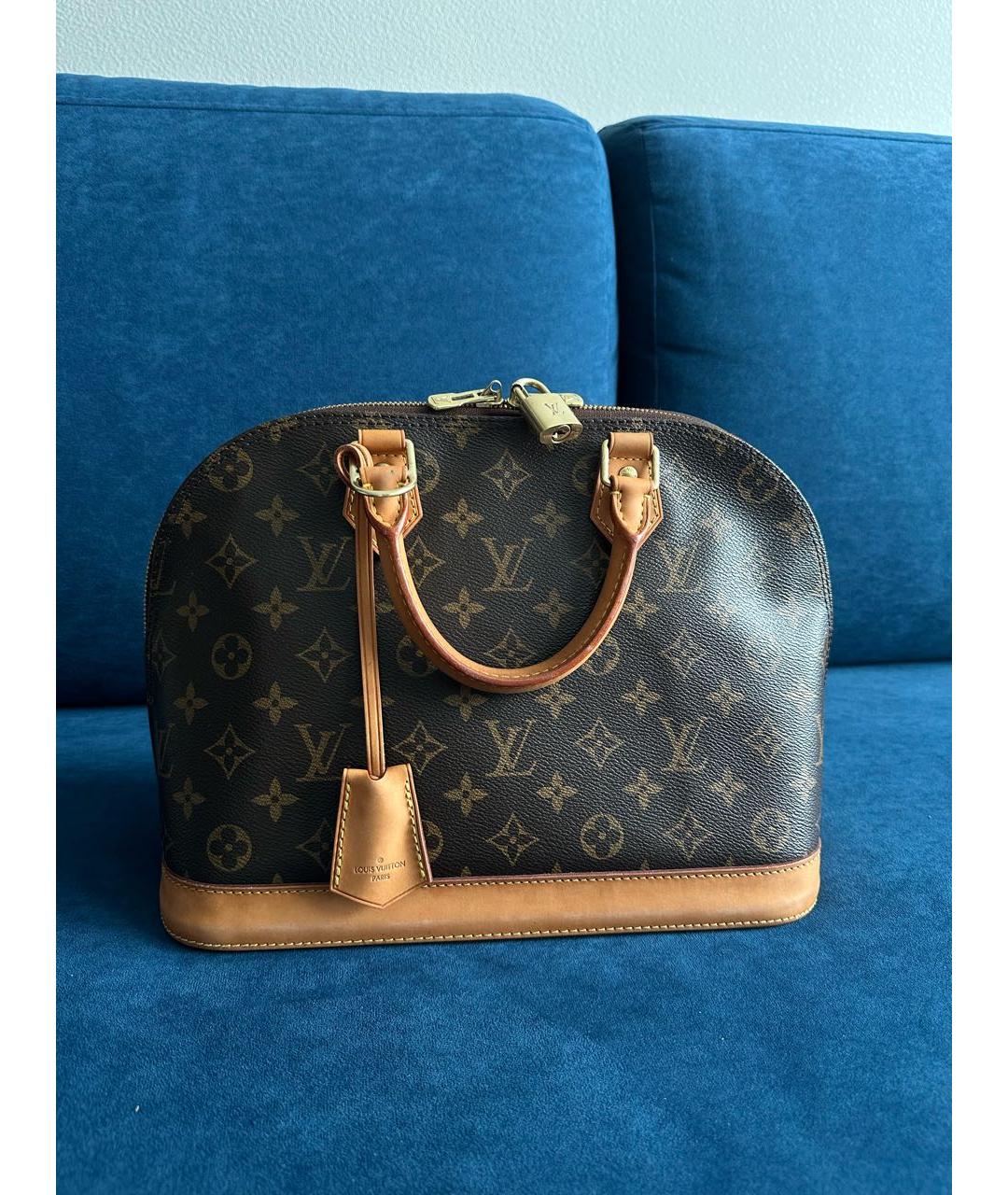 LOUIS VUITTON Коричневая сумка с короткими ручками, фото 9