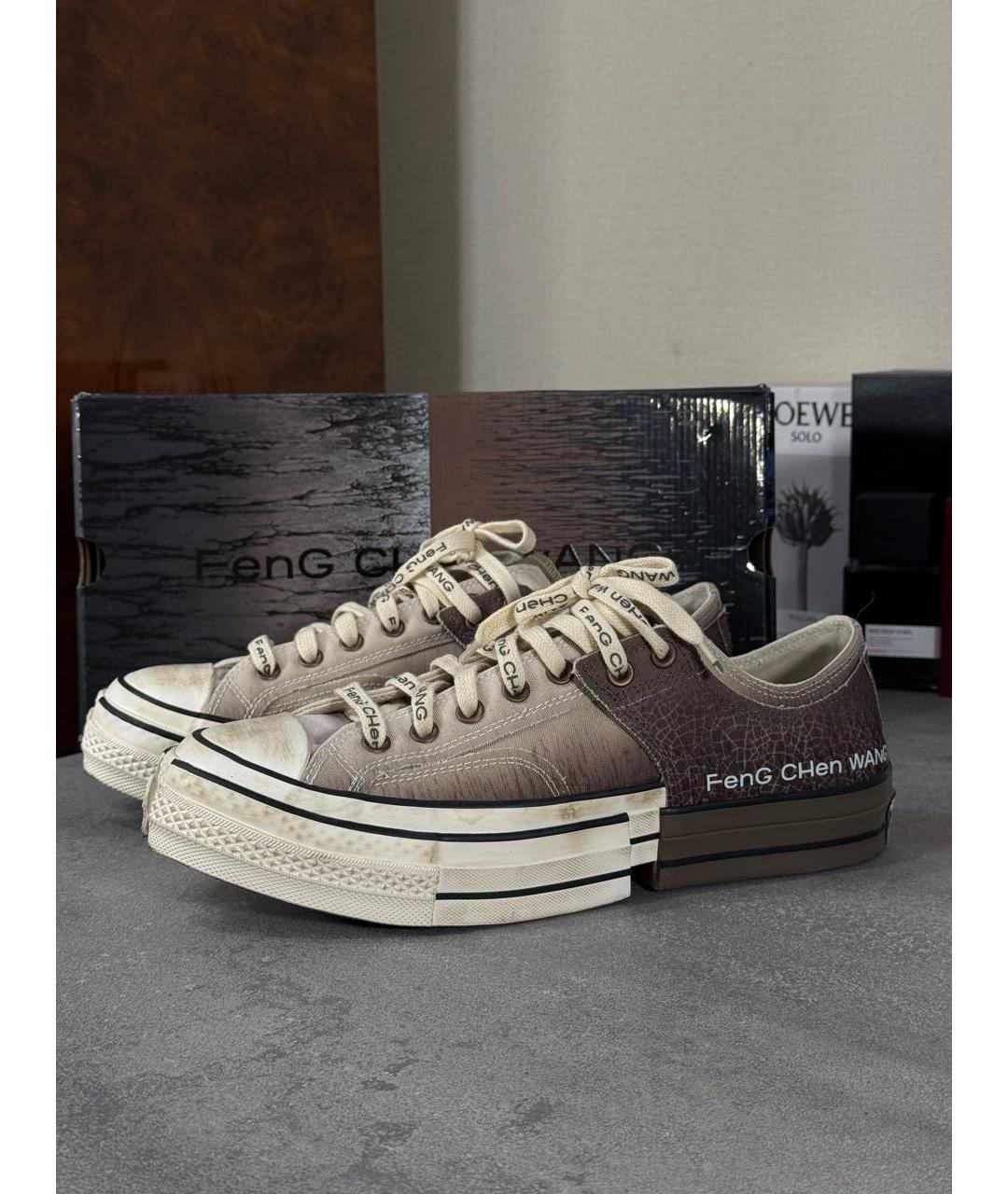 CONVERSE Черные текстильные низкие кроссовки / кеды, фото 9