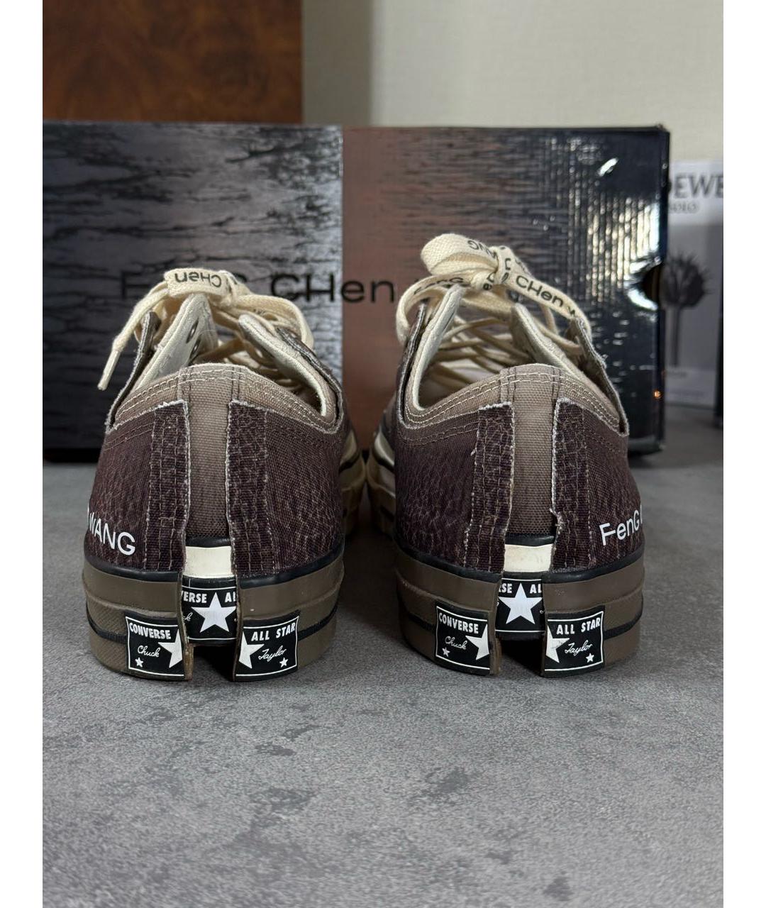 CONVERSE Черные текстильные низкие кроссовки / кеды, фото 4