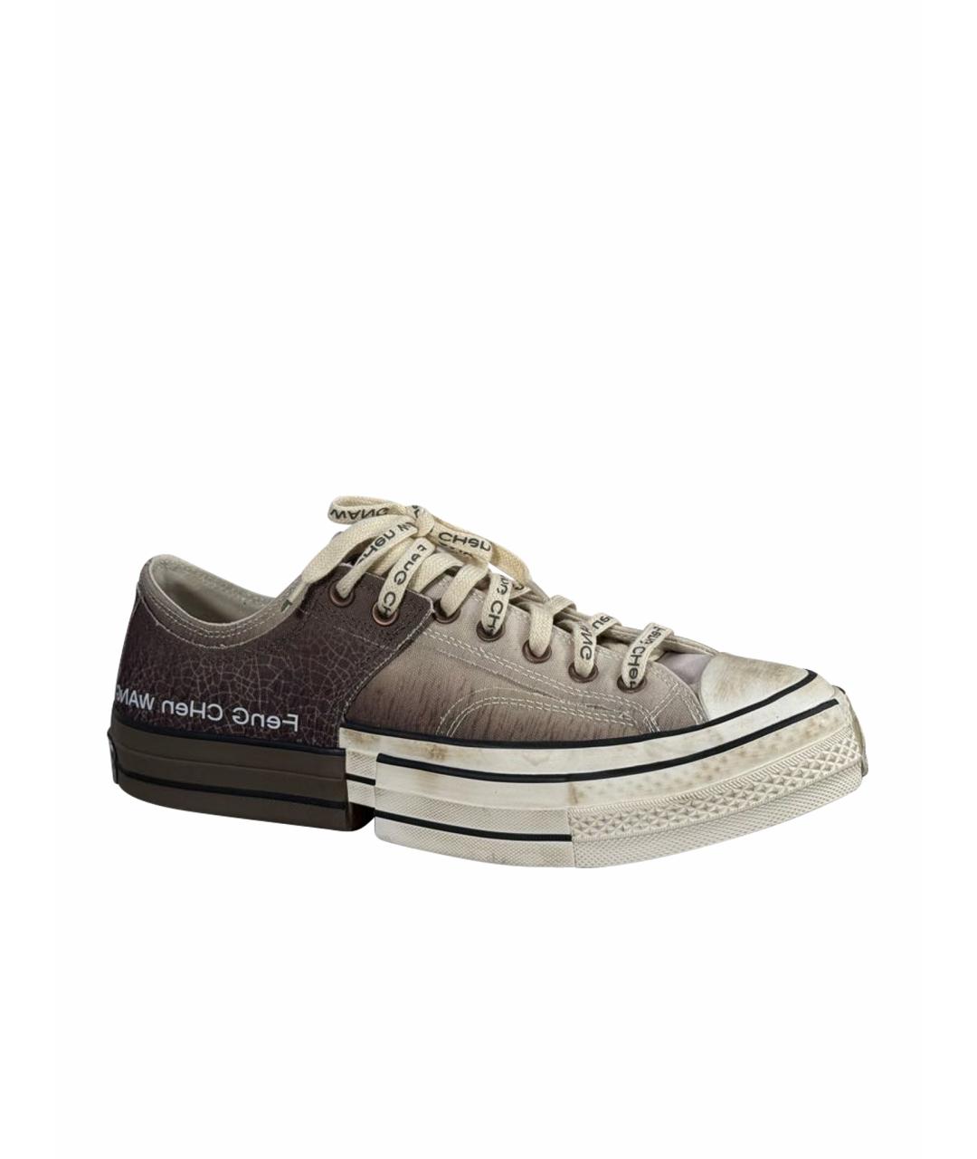 CONVERSE Черные текстильные низкие кроссовки / кеды, фото 1