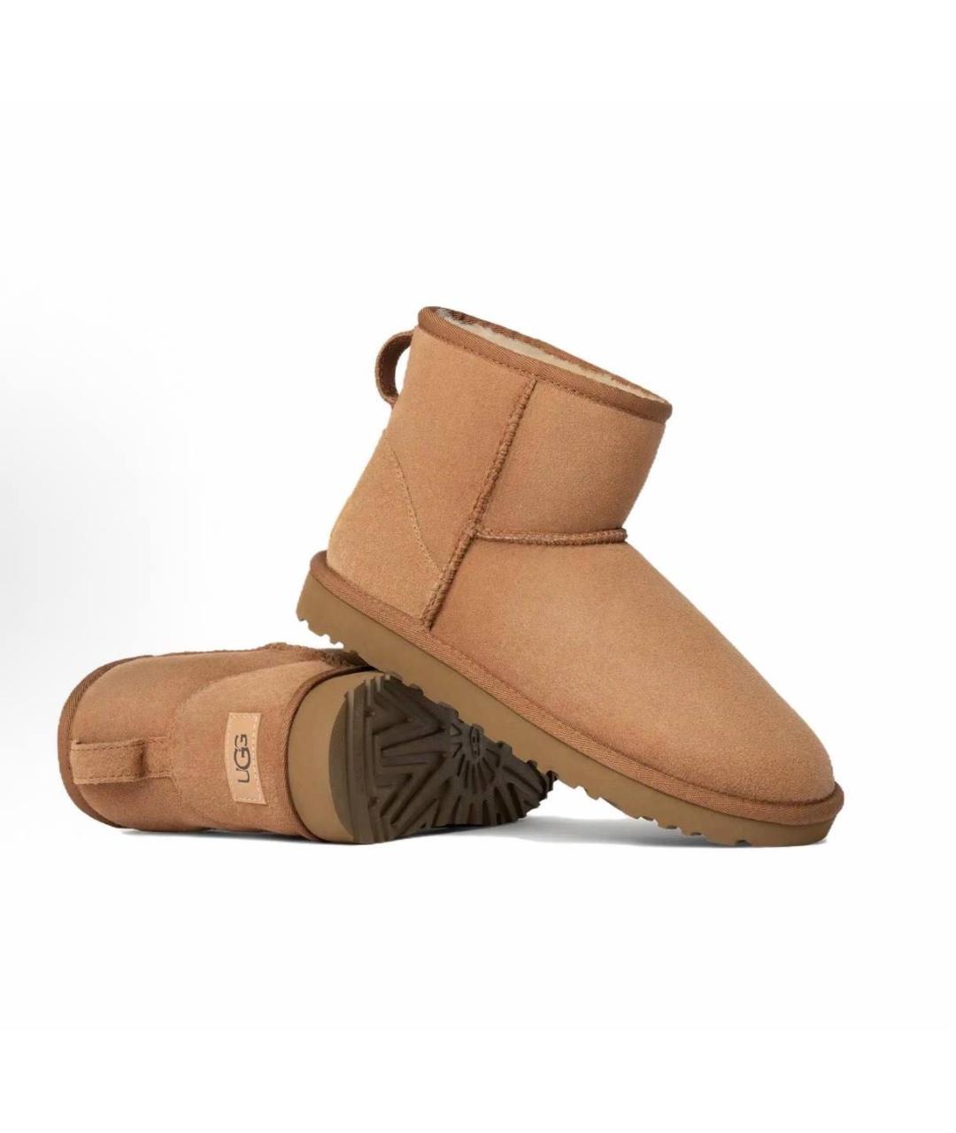 UGG AUSTRALIA Горчичные замшевые полусапоги, фото 4