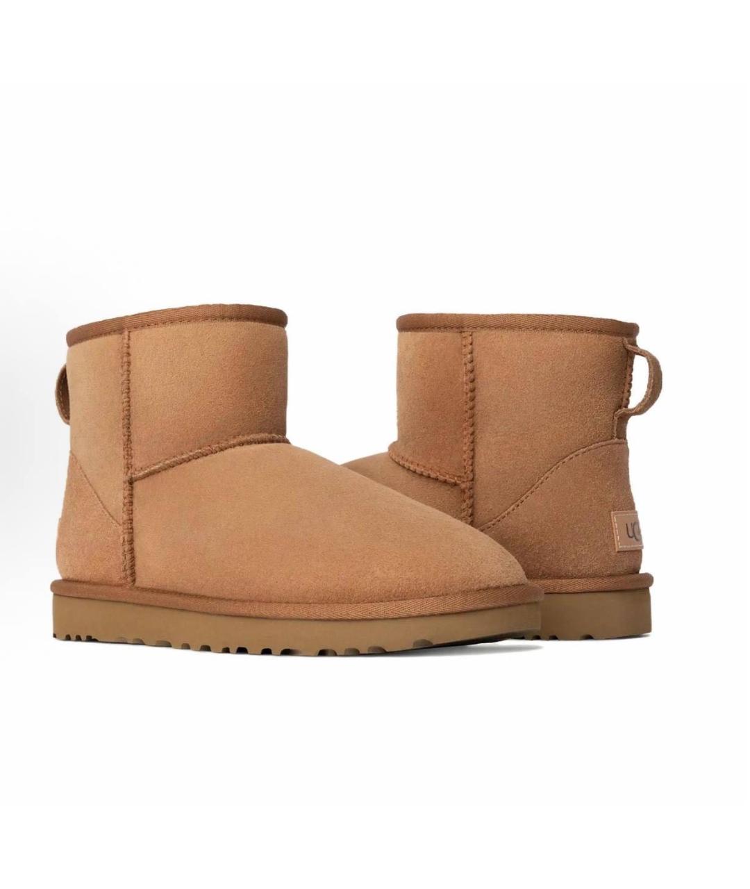 UGG AUSTRALIA Горчичные замшевые полусапоги, фото 3