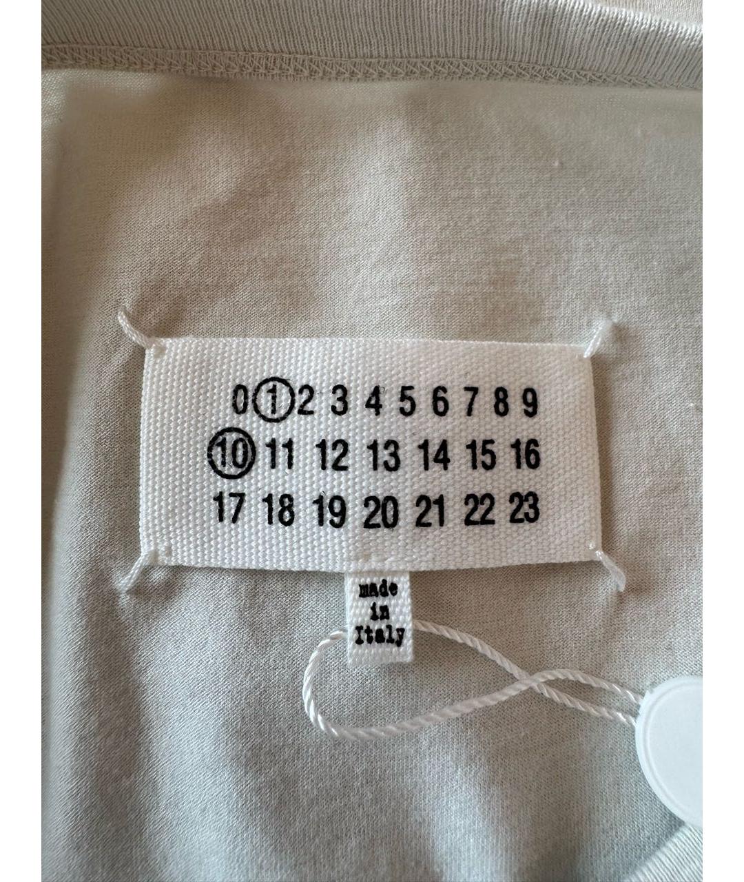 MAISON MARGIELA Бежевая хлопковая футболка, фото 6